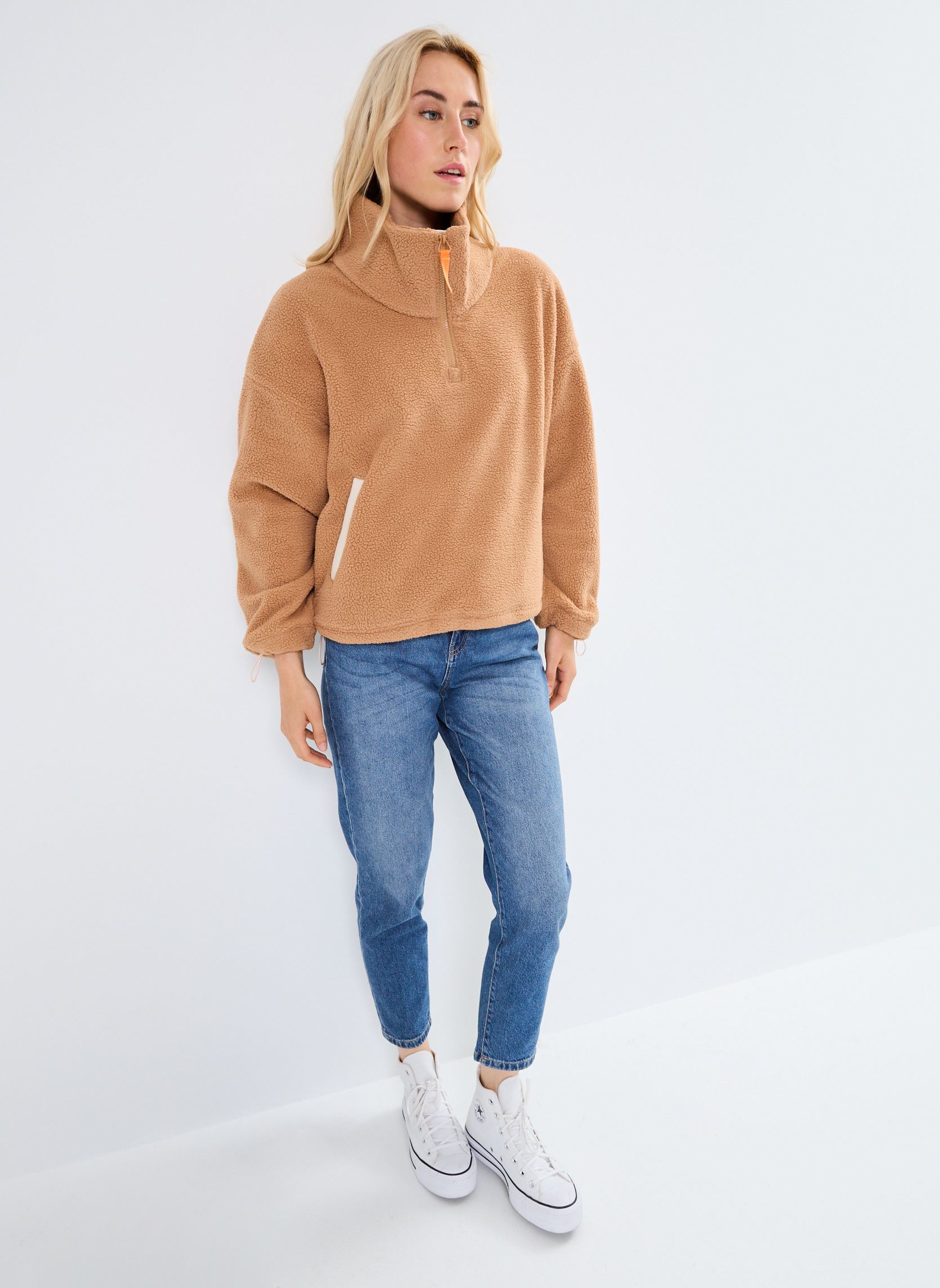 Fleece-Pullover Lucile Pull Col Zippe damen braun Gertrude Fleece-Pullover Lucile Pull Col Zippe damen braun CAMEL