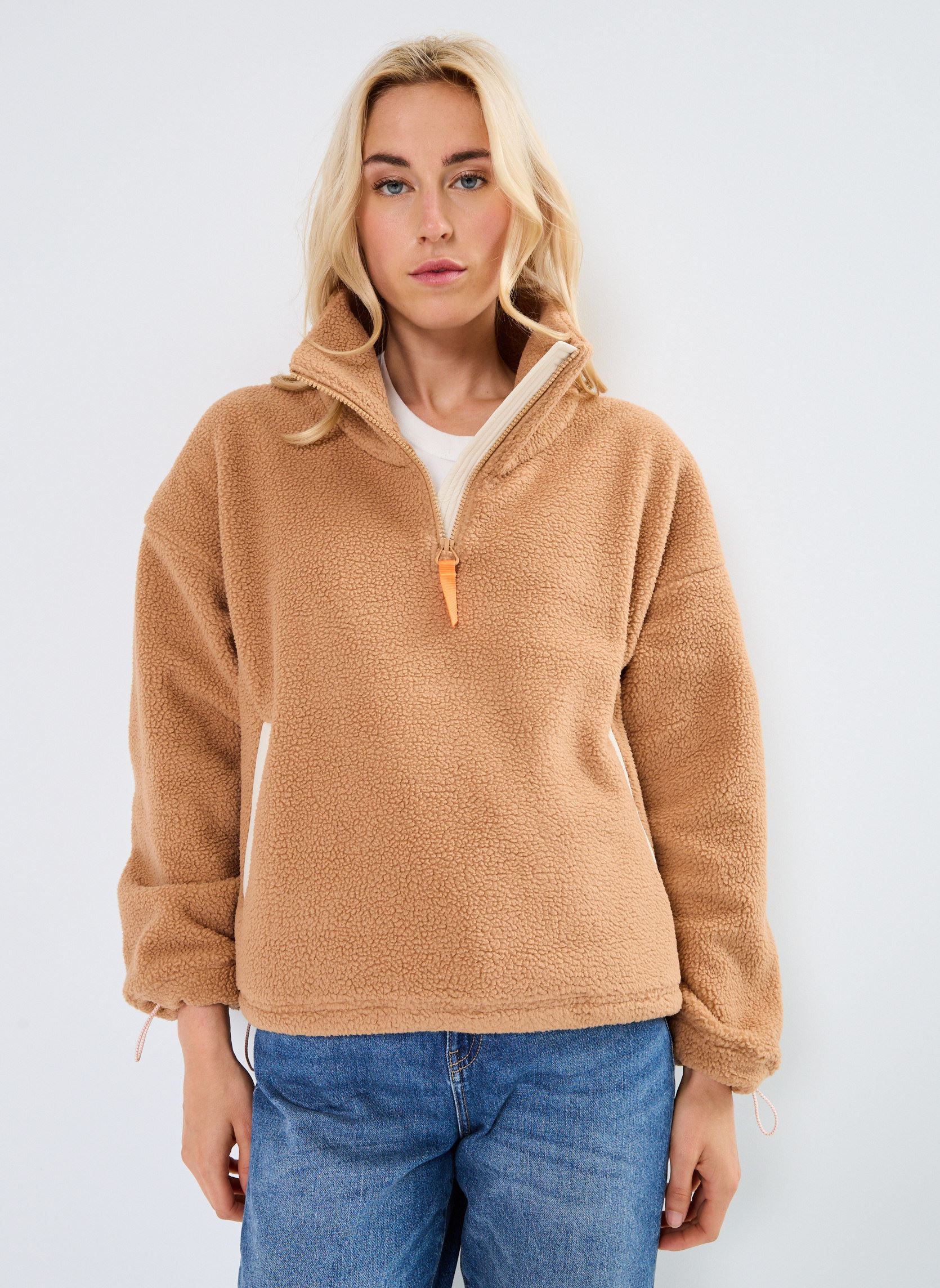 Fleece-Pullover Lucile Pull Col Zippe damen braun Gertrude Fleece-Pullover Lucile Pull Col Zippe damen braun CAMEL
