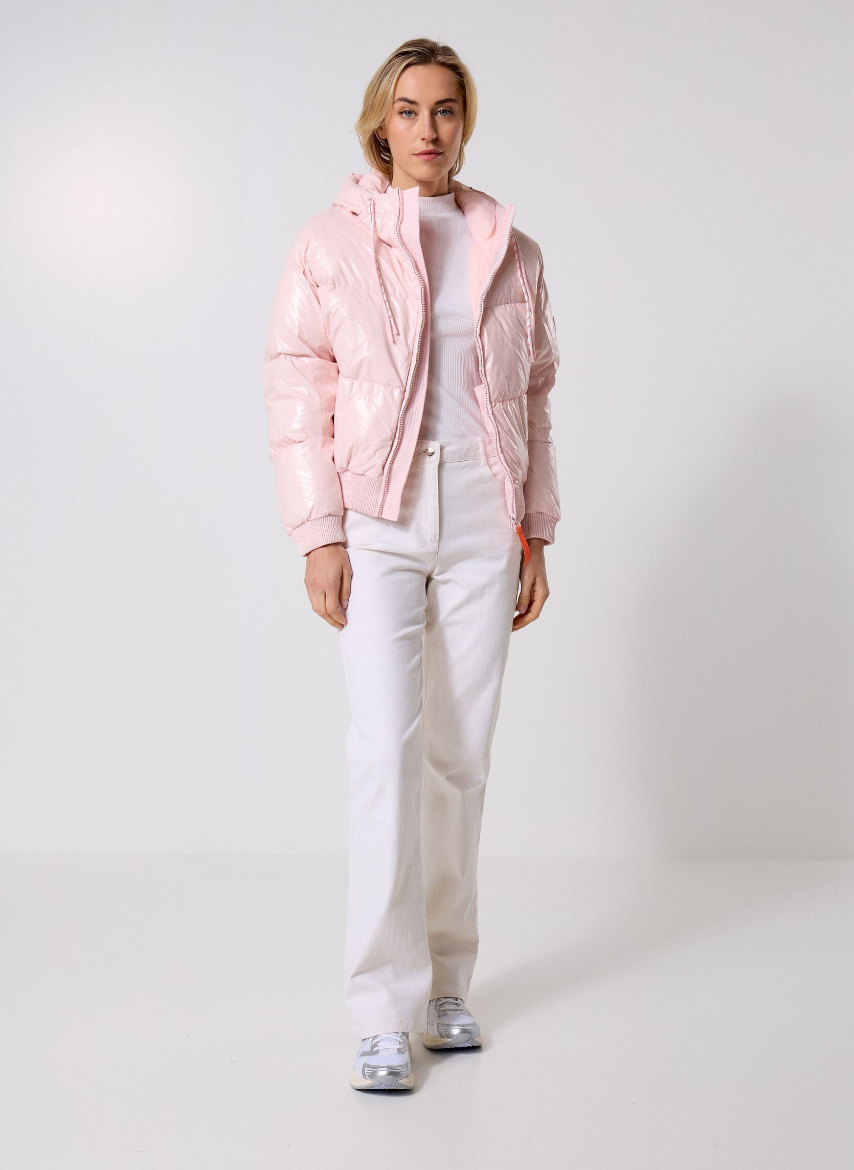 Gewatteerde jassen Nine Doudoune dames roze Gertrude Gewatteerde jassen Nine Doudoune dames roze POUDRE