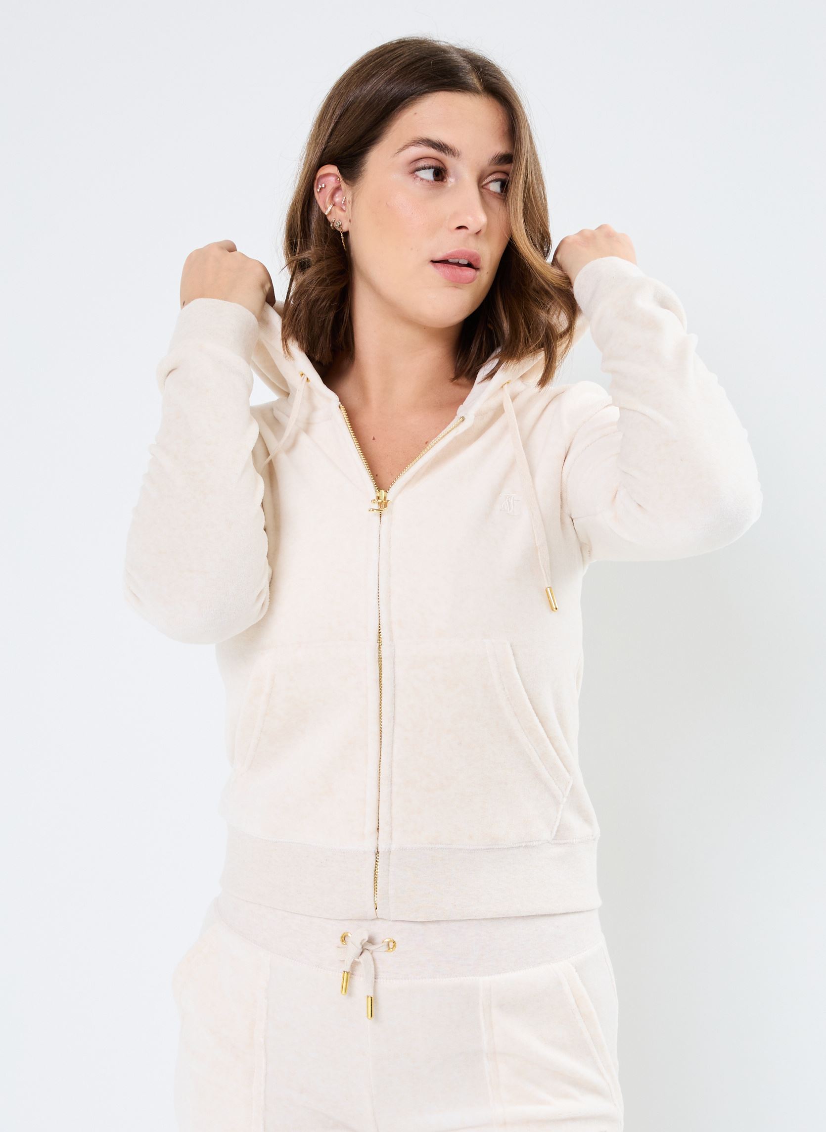 Sweats zippés Robertson Gold femme blanc JUICY COUTURE Sweats zippés Robertson Gold femme blanc OATMEAL MARL