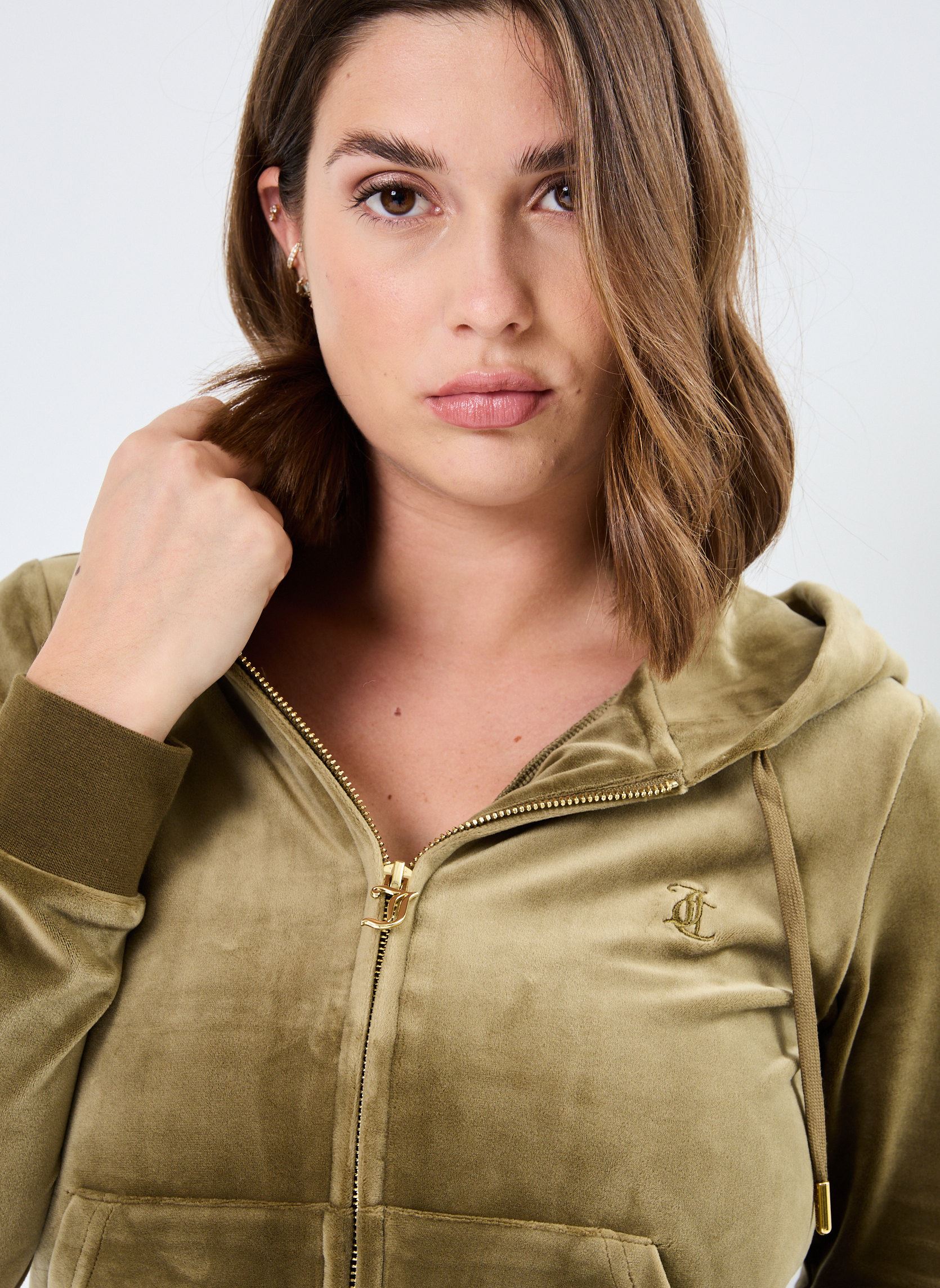 Sweatshirts mit Reißverschluss Robertson Gold damen grün JUICY COUTURE Sweatshirts mit Reißverschluss Robertson Gold damen grün DARK OLIVE
