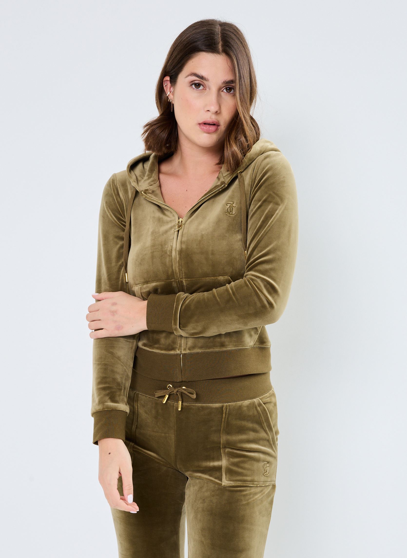 Sweatshirts mit Reißverschluss Robertson Gold damen grün JUICY COUTURE Sweatshirts mit Reißverschluss Robertson Gold damen grün DARK OLIVE