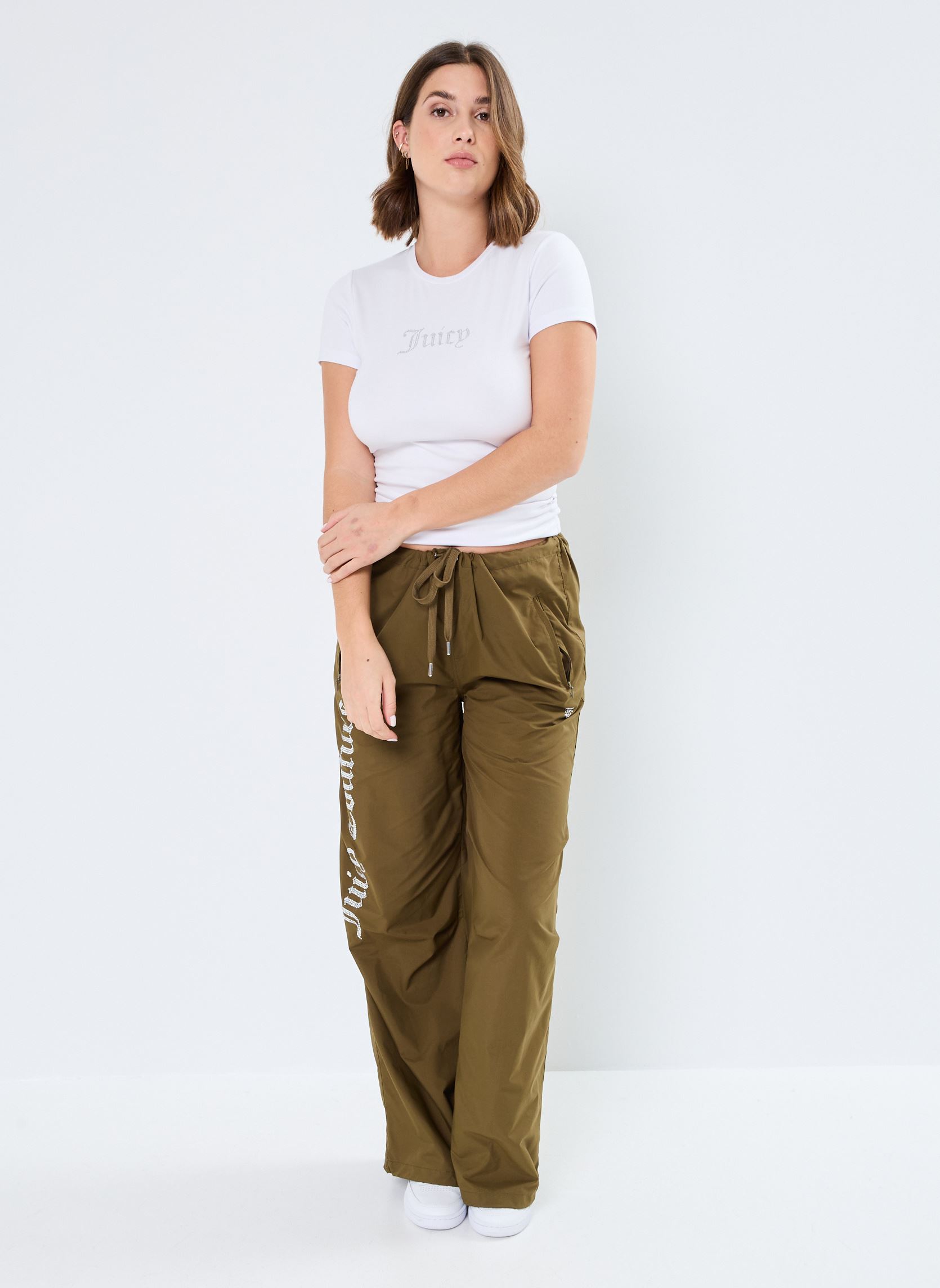 T-shirts met korte mouwen Dot Ruched Tee dames wit JUICY COUTURE T-shirts met korte mouwen Dot Ruched Tee dames wit WHITE