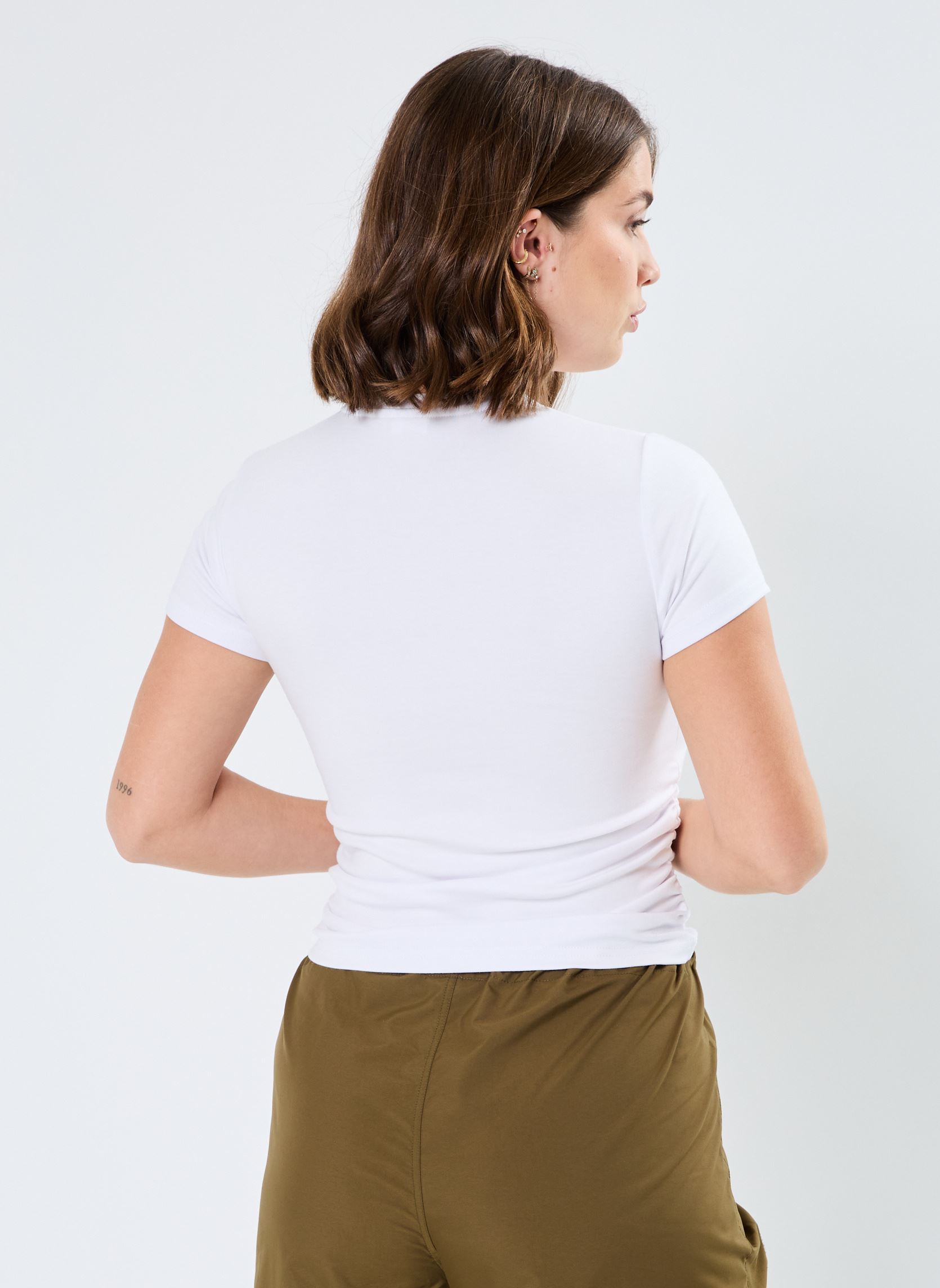 T-shirts met korte mouwen Dot Ruched Tee dames wit JUICY COUTURE T-shirts met korte mouwen Dot Ruched Tee dames wit WHITE