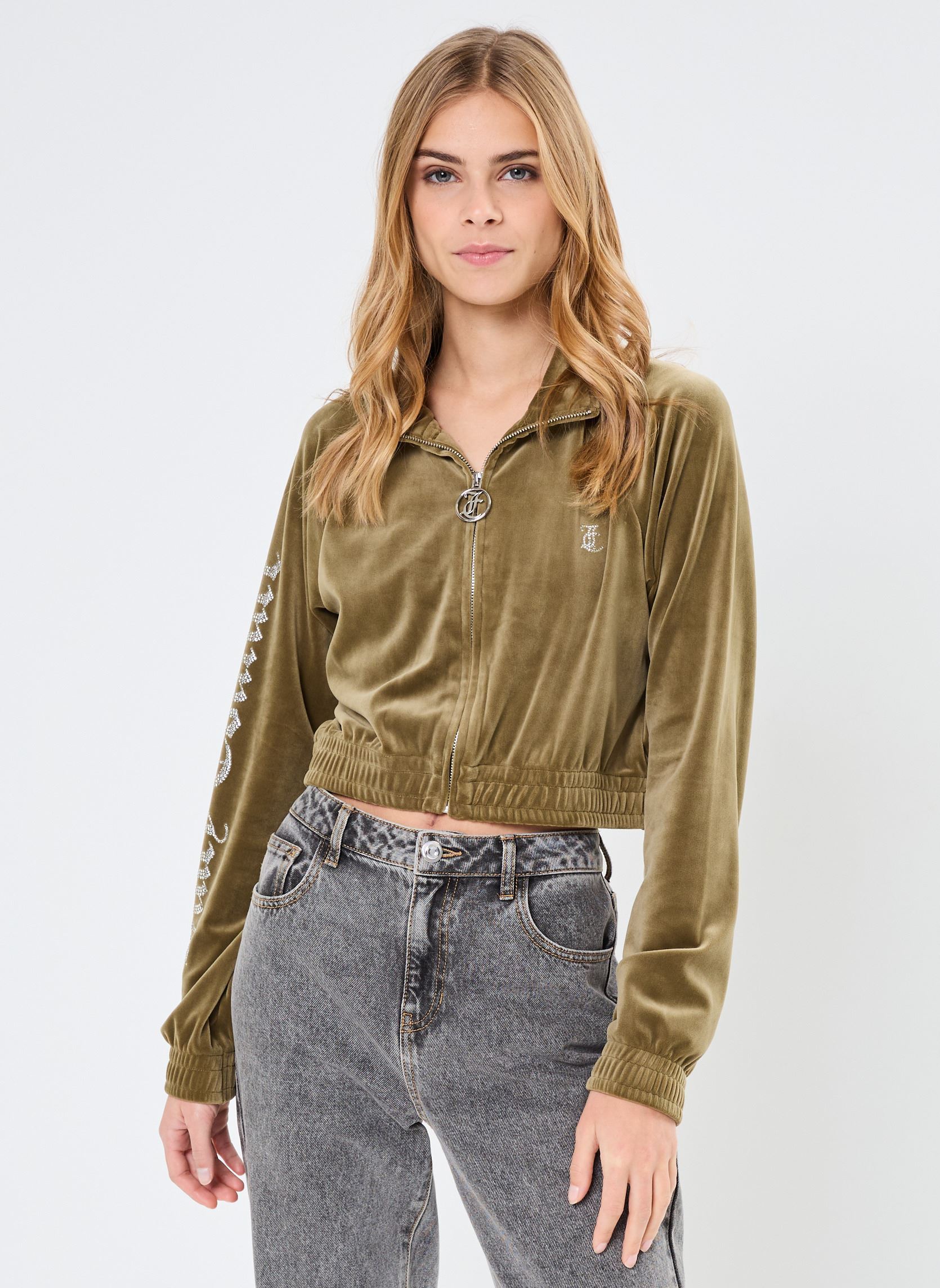 Sweats zippés Tasha femme vert JUICY COUTURE Sweats zippés Tasha femme vert DARK OLIVE