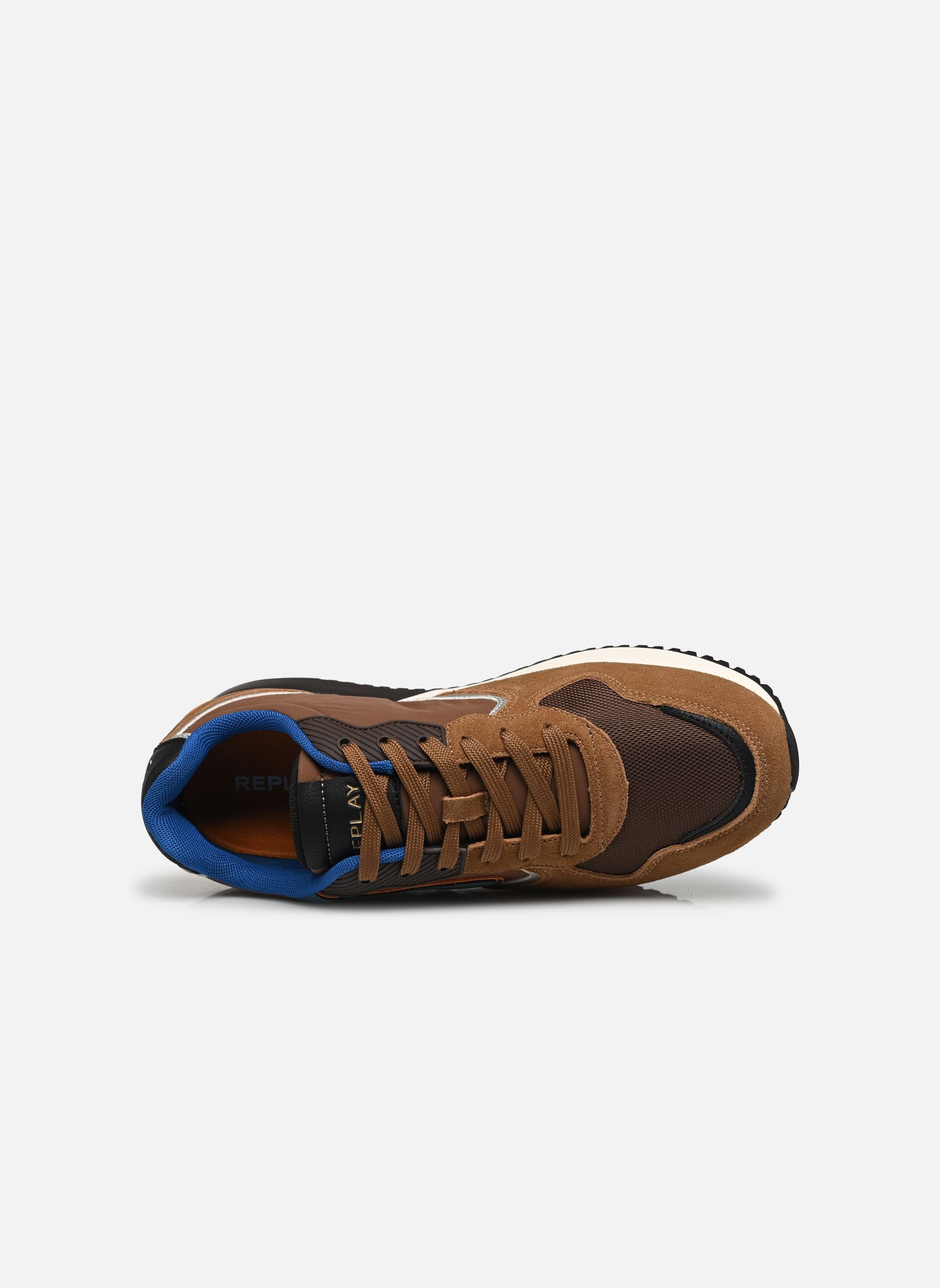 Sneakers Fiber M Space H heren bruin Replay Sneakers Fiber M Space H heren bruin TAUPE/LT BLUE