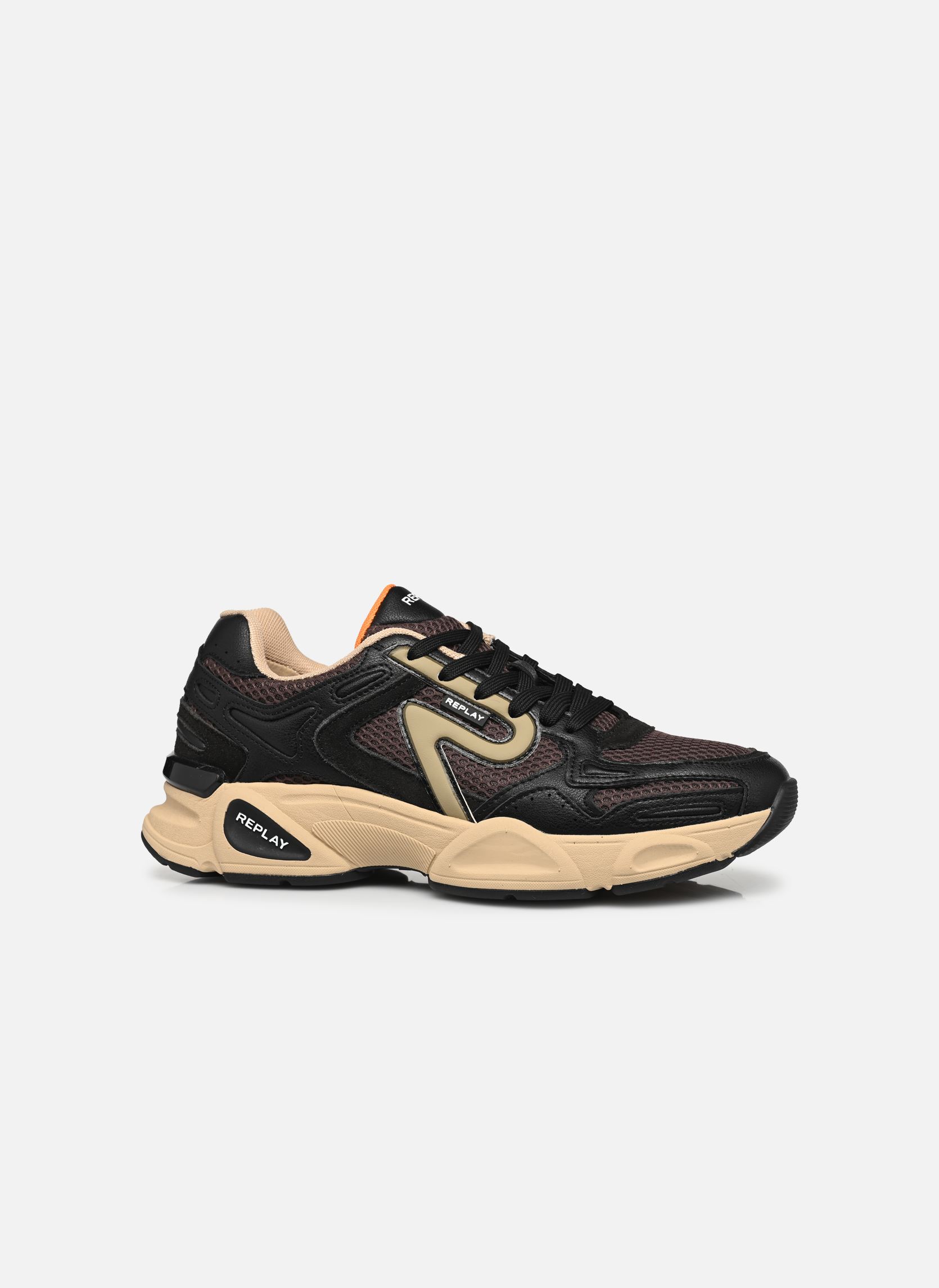 Sneakers Destiny M Double H heren zwart Replay Sneakers Destiny M Double H heren zwart BLACK/DARK BROWN