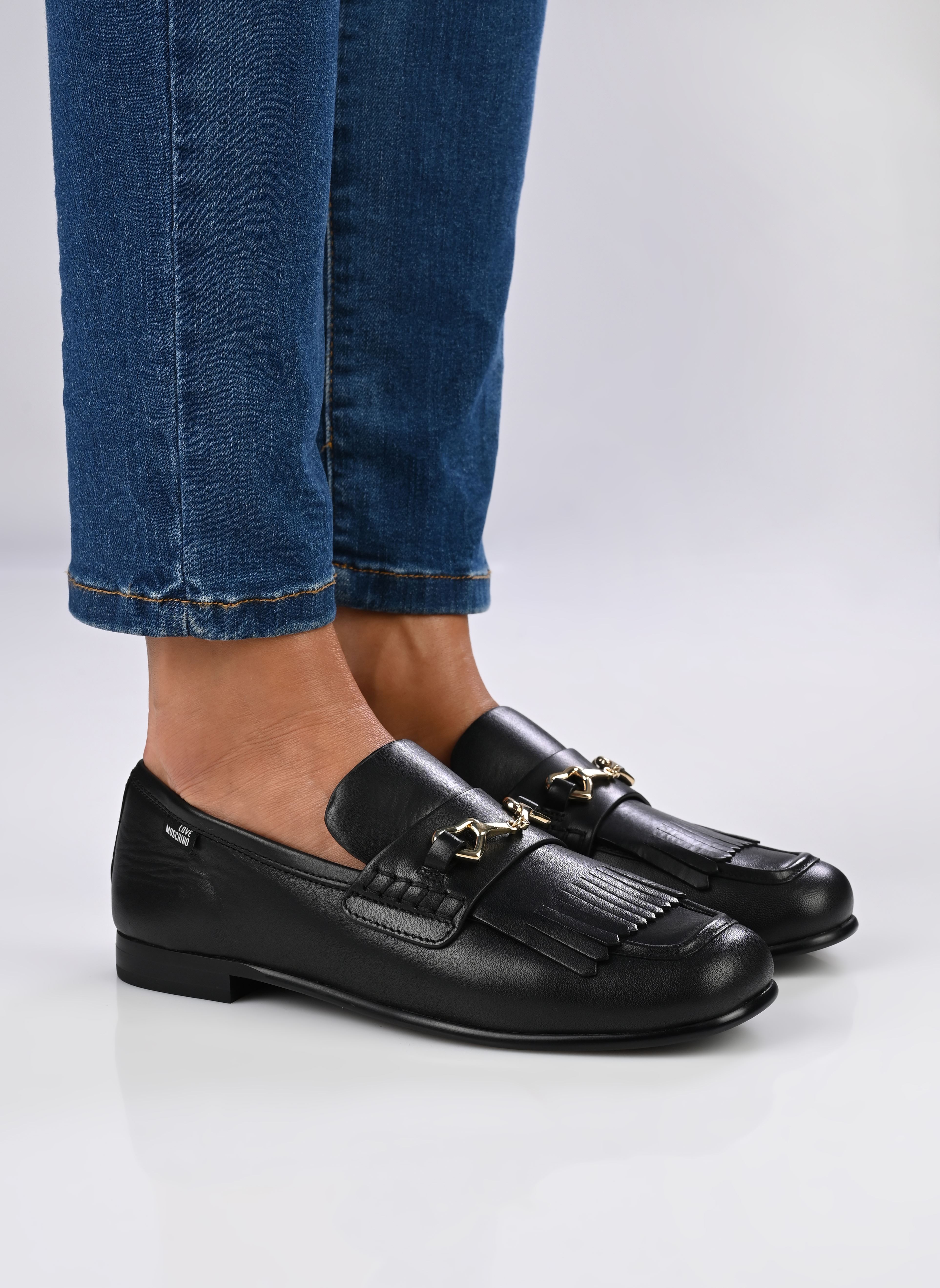 Mocassins NEW FLAT LOVE femme noir Love Moschino Mocassins NEW FLAT LOVE femme noir BLACK