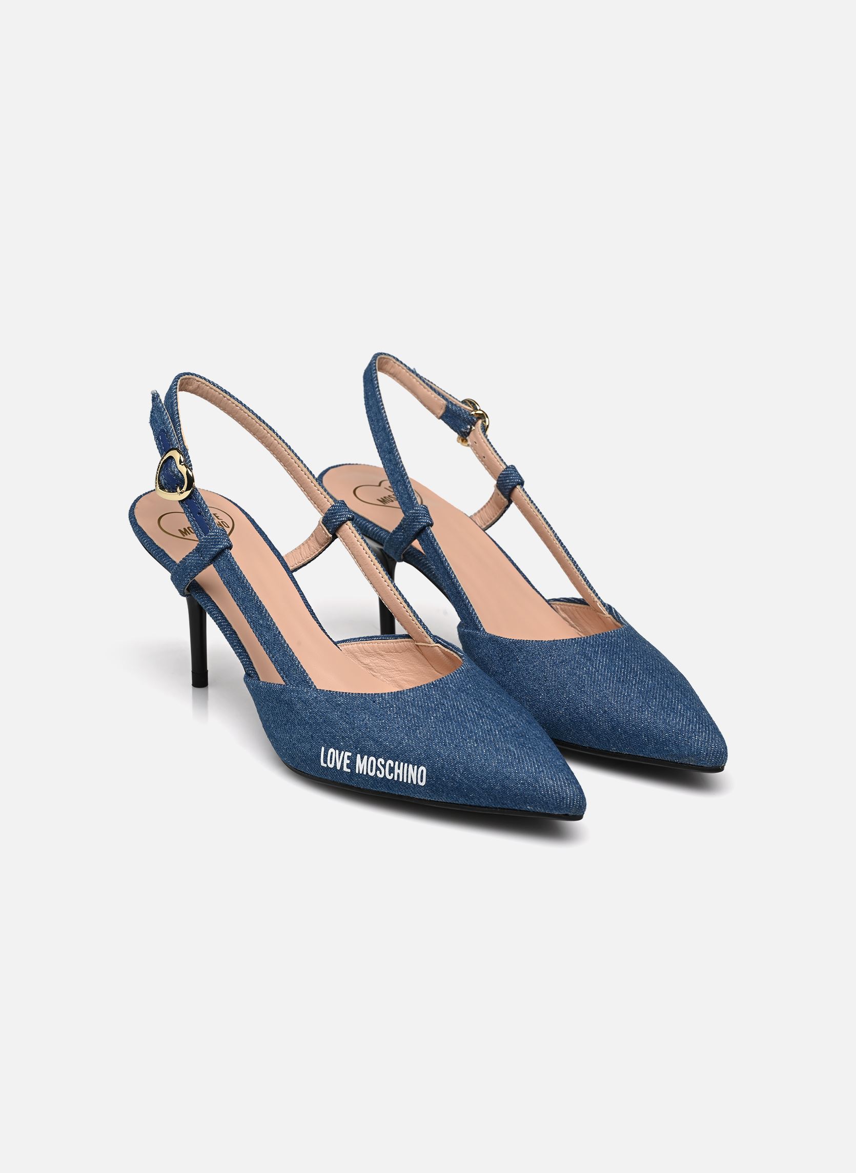 Escarpins à brides RUBBER LOGO femme bleu Love Moschino Escarpins à brides RUBBER LOGO femme bleu LIGHT BLUE