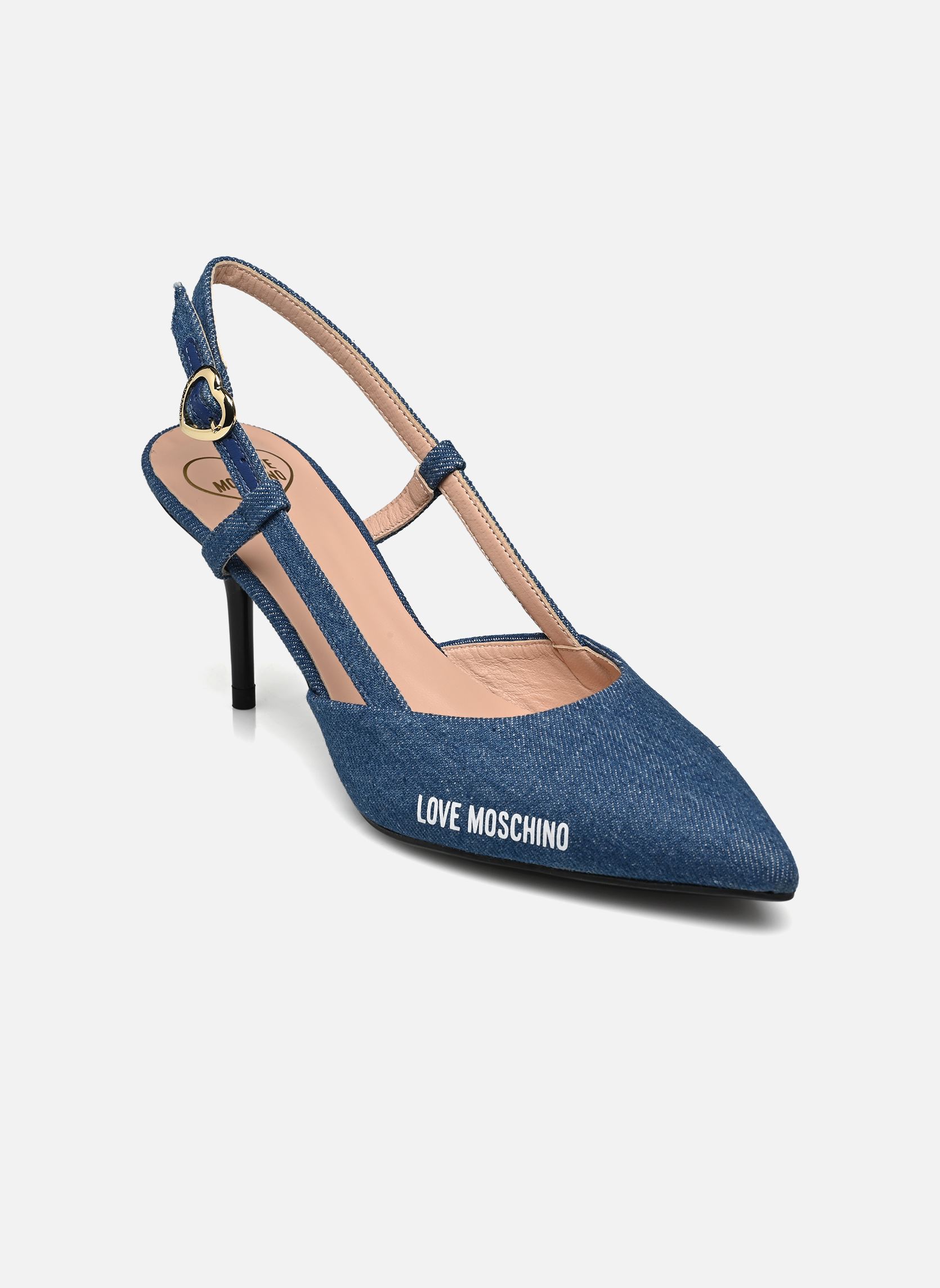 Escarpins à brides RUBBER LOGO femme bleu Love Moschino Escarpins à brides RUBBER LOGO femme bleu LIGHT BLUE