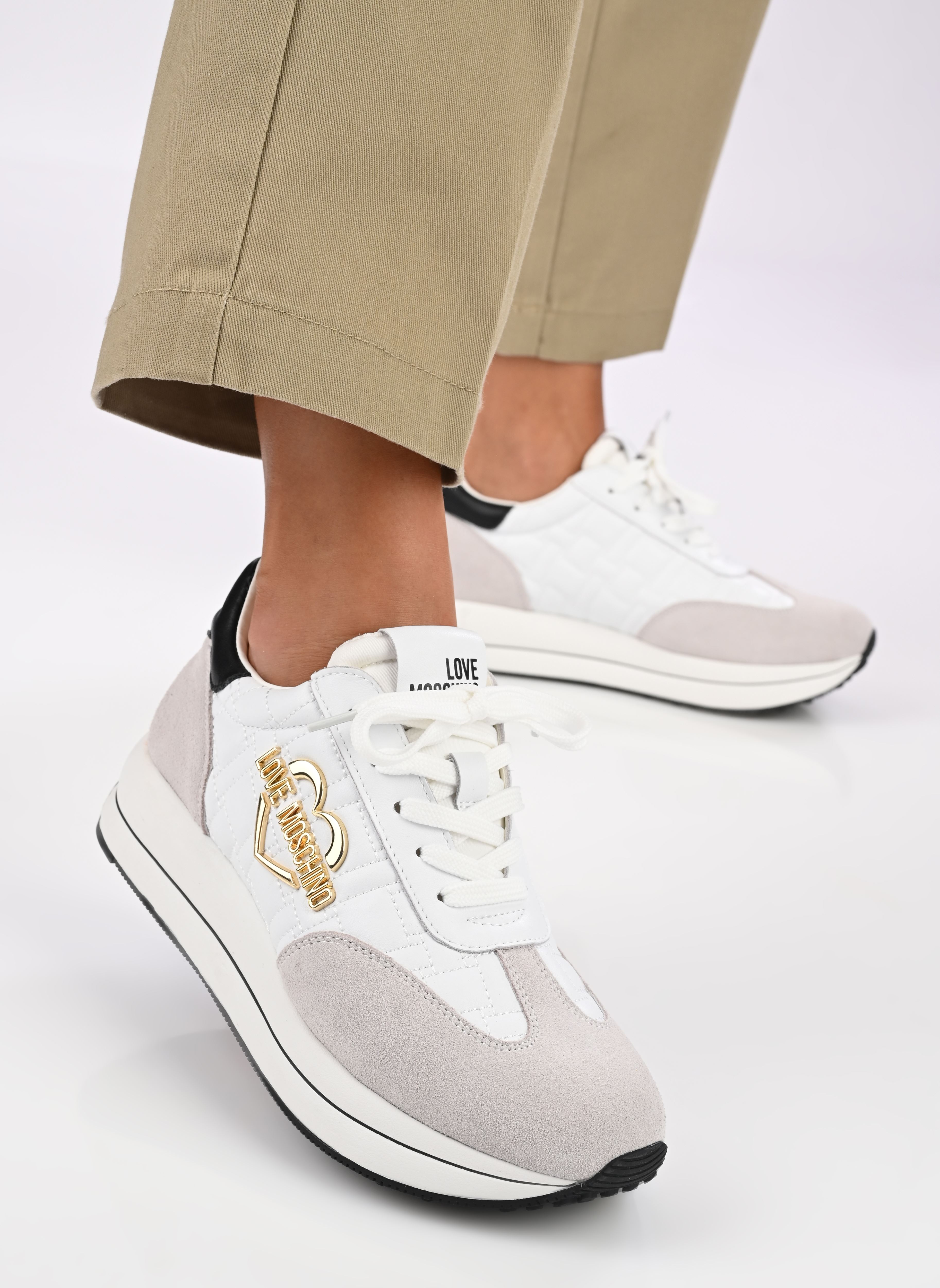 Sneakers basse DAILY RUNNING donna bianco Love Moschino Sneakers basse DAILY RUNNING donna bianco WHITE/WHITE/BLACK/W