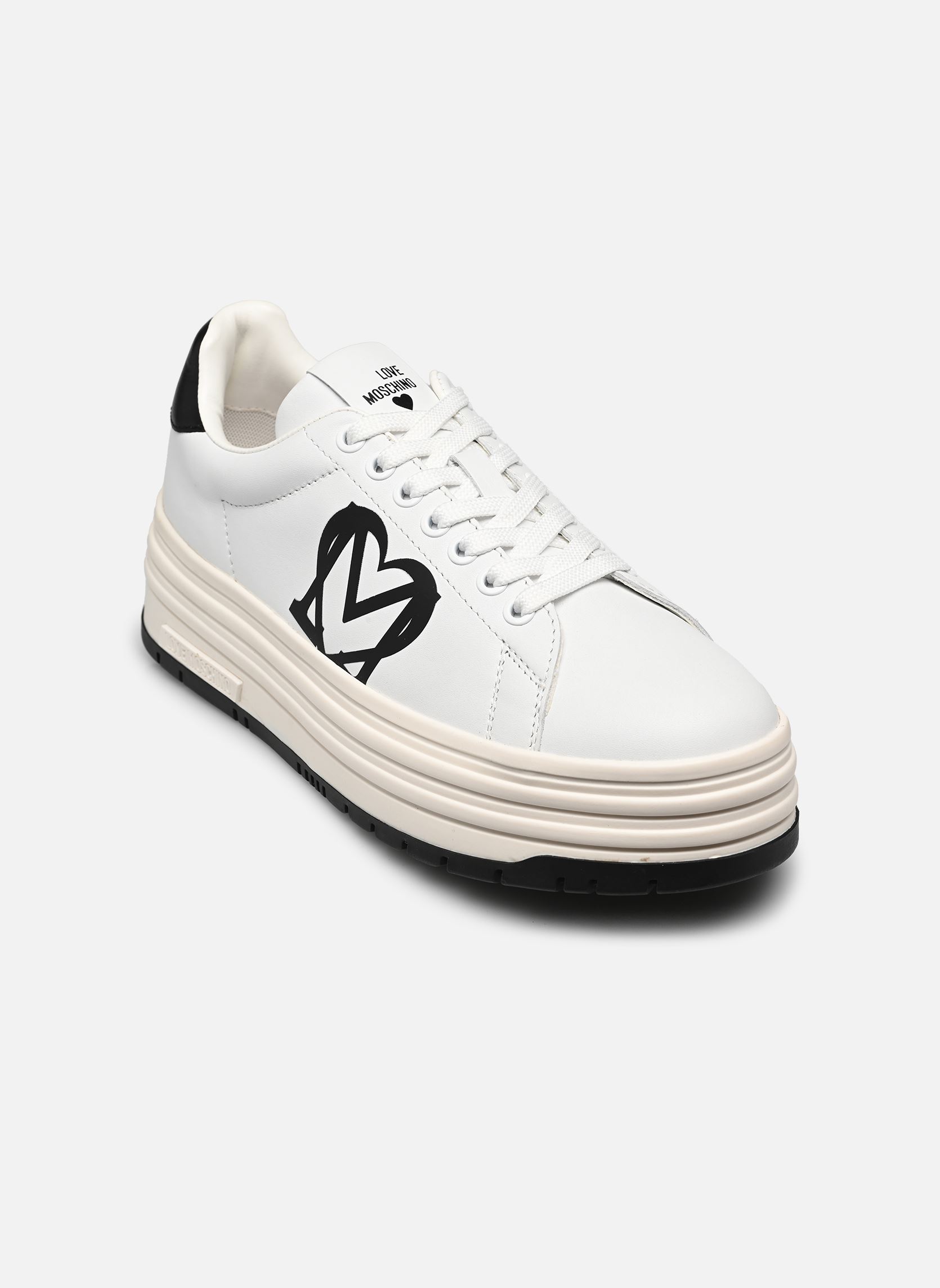 Sneakers basse MULTILAYER donna bianco Love Moschino Sneakers basse MULTILAYER donna bianco WHITE/BLACK
