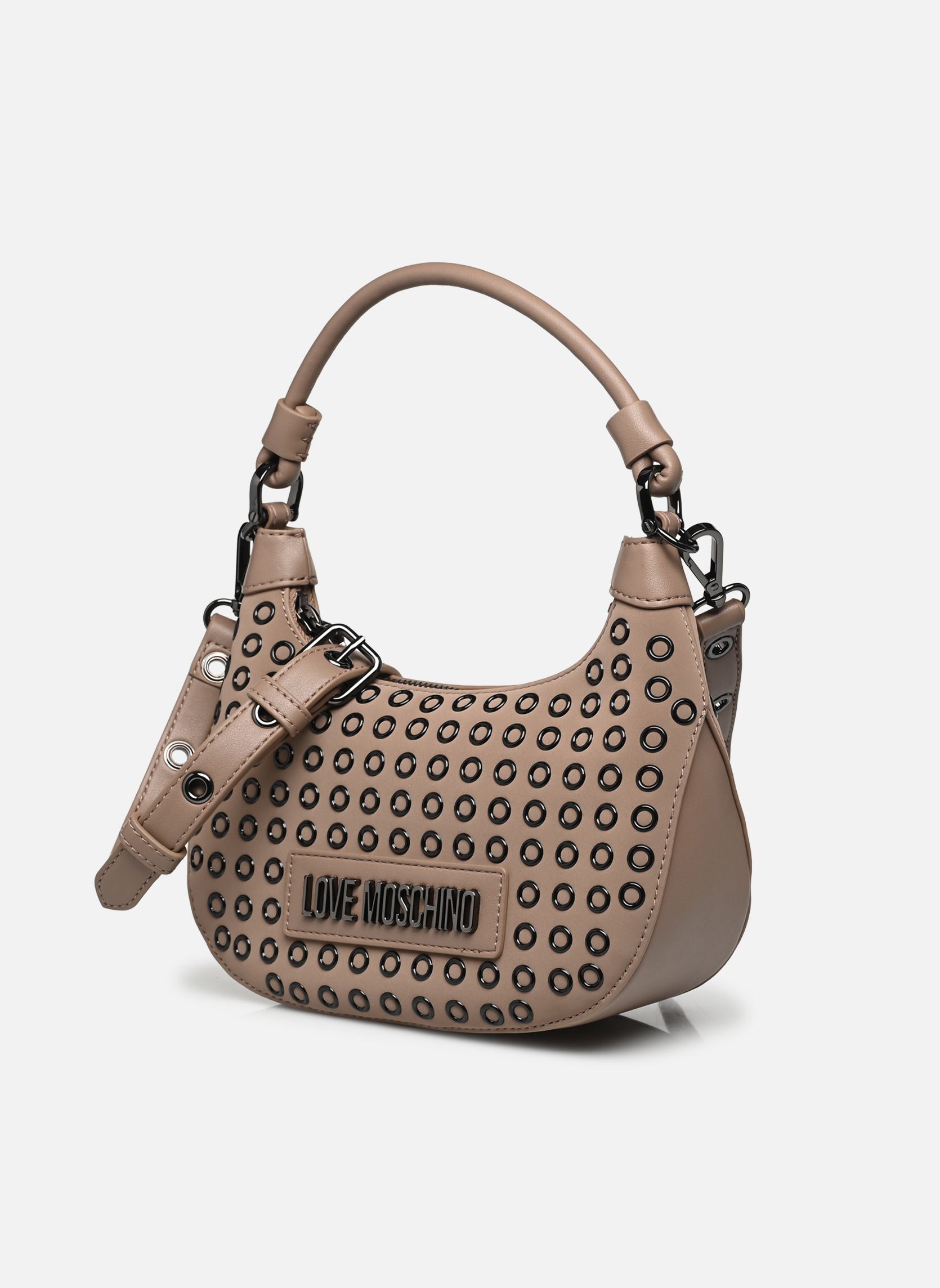 Sacs bandoulière GLAMUP JC4058PP1L femme beige Love Moschino Sacs bandoulière GLAMUP JC4058PP1L femme beige TAUPE/GUN METAL