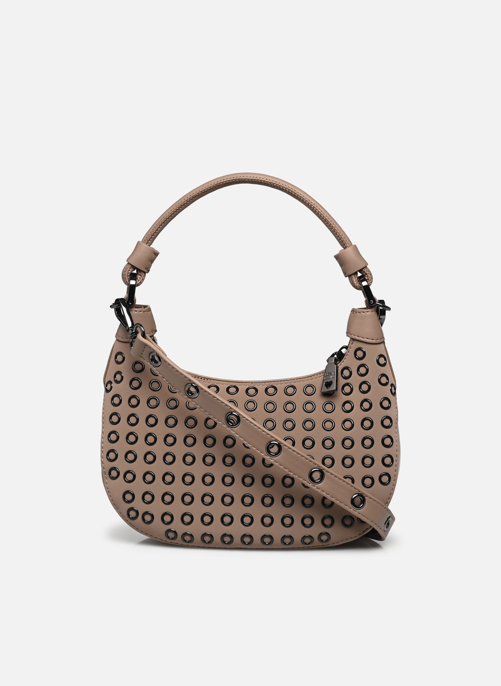 Sacs bandoulière GLAMUP JC4058PP1L femme beige Love Moschino Sacs bandoulière GLAMUP JC4058PP1L femme beige TAUPE/GUN METAL