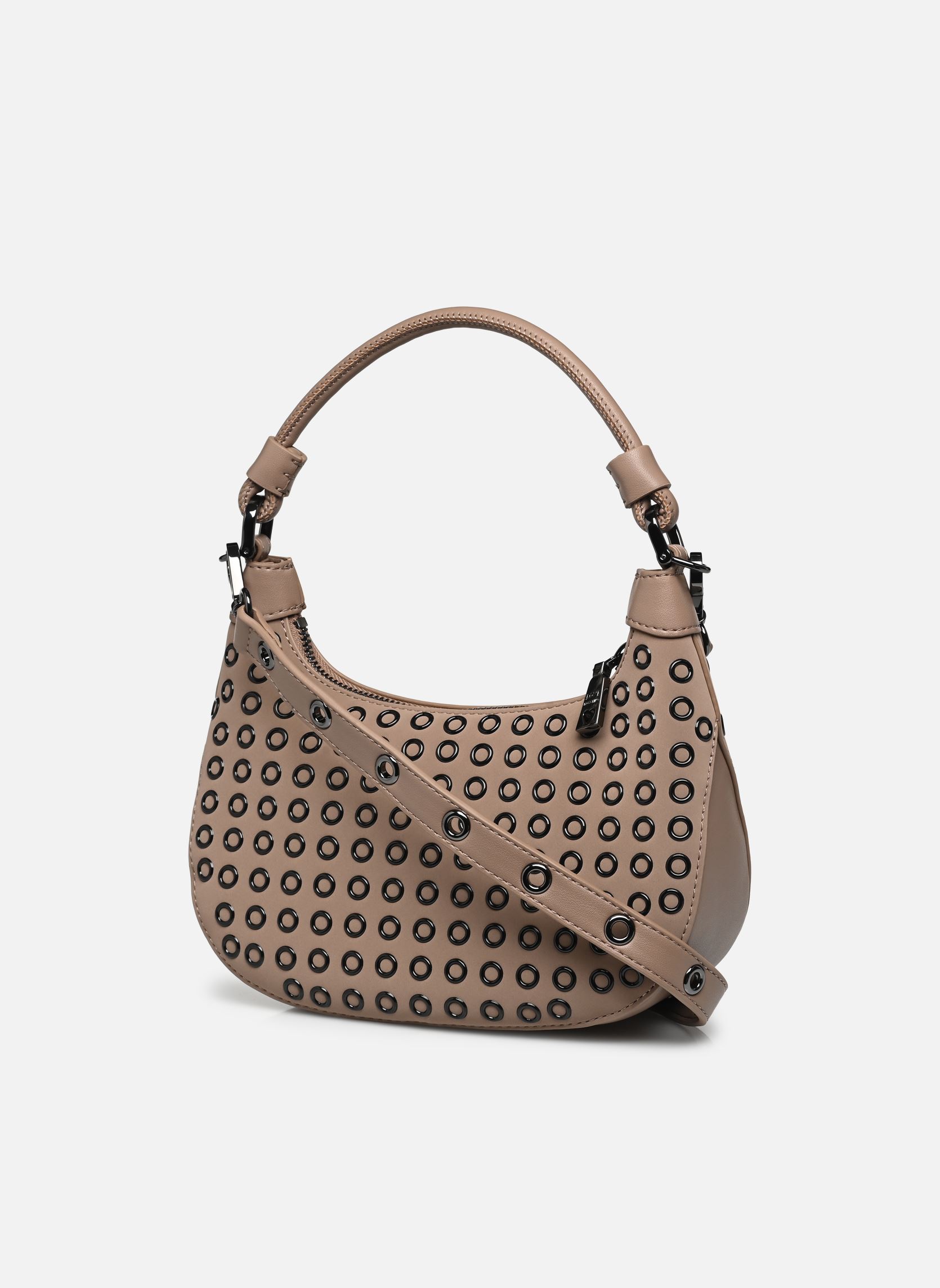 Sacs bandoulière GLAMUP JC4058PP1L femme beige Love Moschino Sacs bandoulière GLAMUP JC4058PP1L femme beige TAUPE/GUN METAL