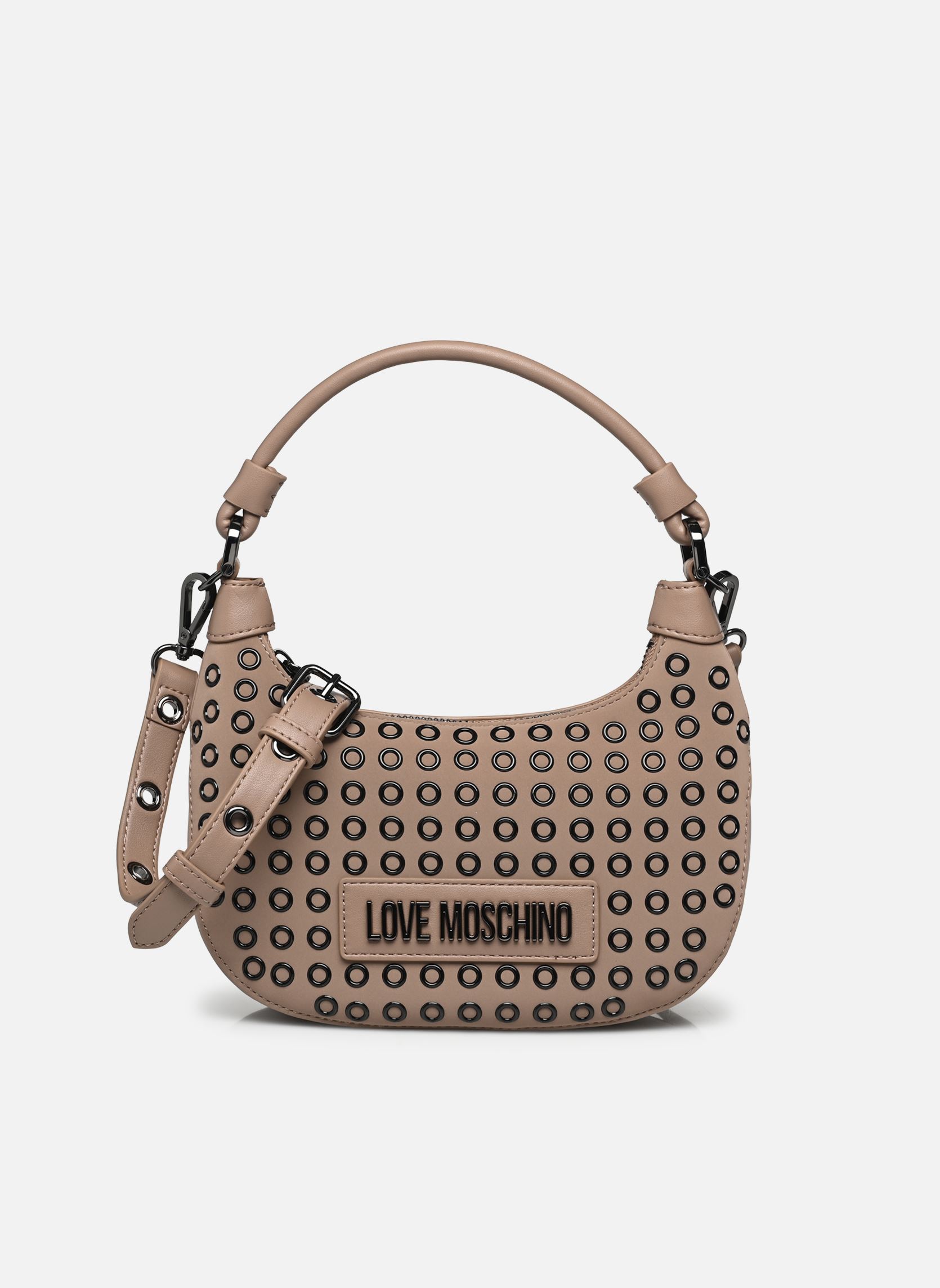 Sacs bandoulière GLAMUP JC4058PP1L femme beige Love Moschino Sacs bandoulière GLAMUP JC4058PP1L femme beige TAUPE/GUN METAL