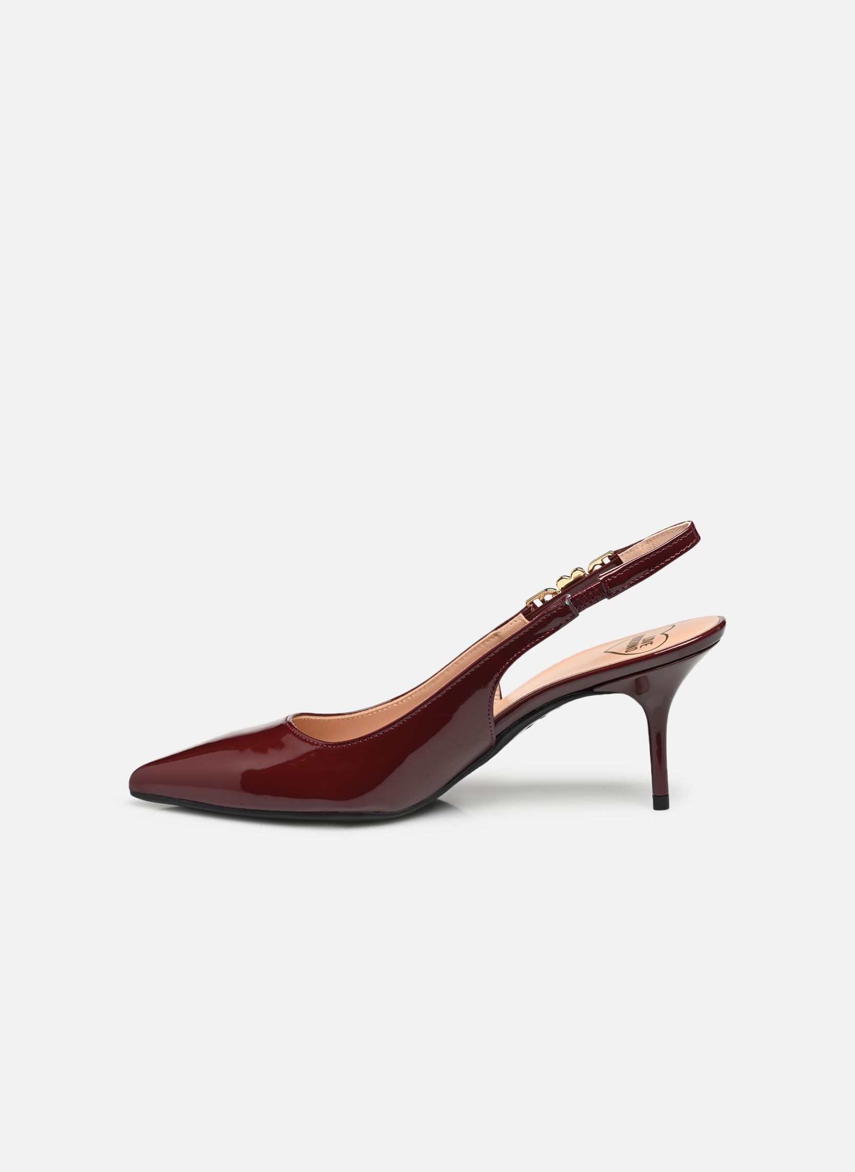 Escarpins à brides LOVE CHAIN-STRAP JA10487G0L femme bordeaux Love Moschino Escarpins à brides LOVE CHAIN-STRAP JA10487G0L femme bordeaux BURGUNDY
