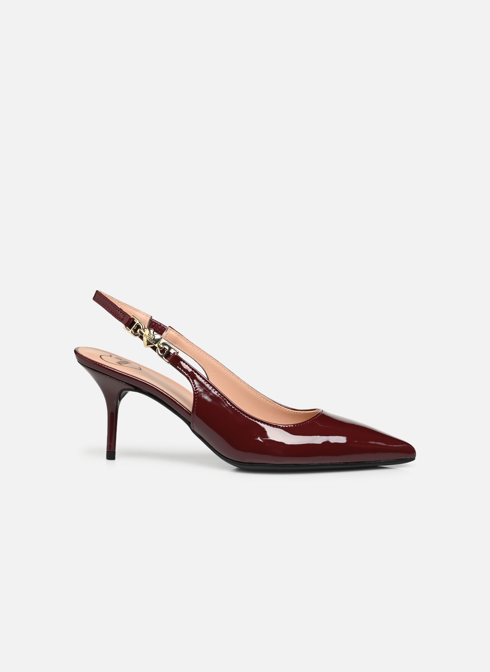 Escarpins à brides LOVE CHAIN-STRAP JA10487G0L femme bordeaux Love Moschino Escarpins à brides LOVE CHAIN-STRAP JA10487G0L femme bordeaux BURGUNDY