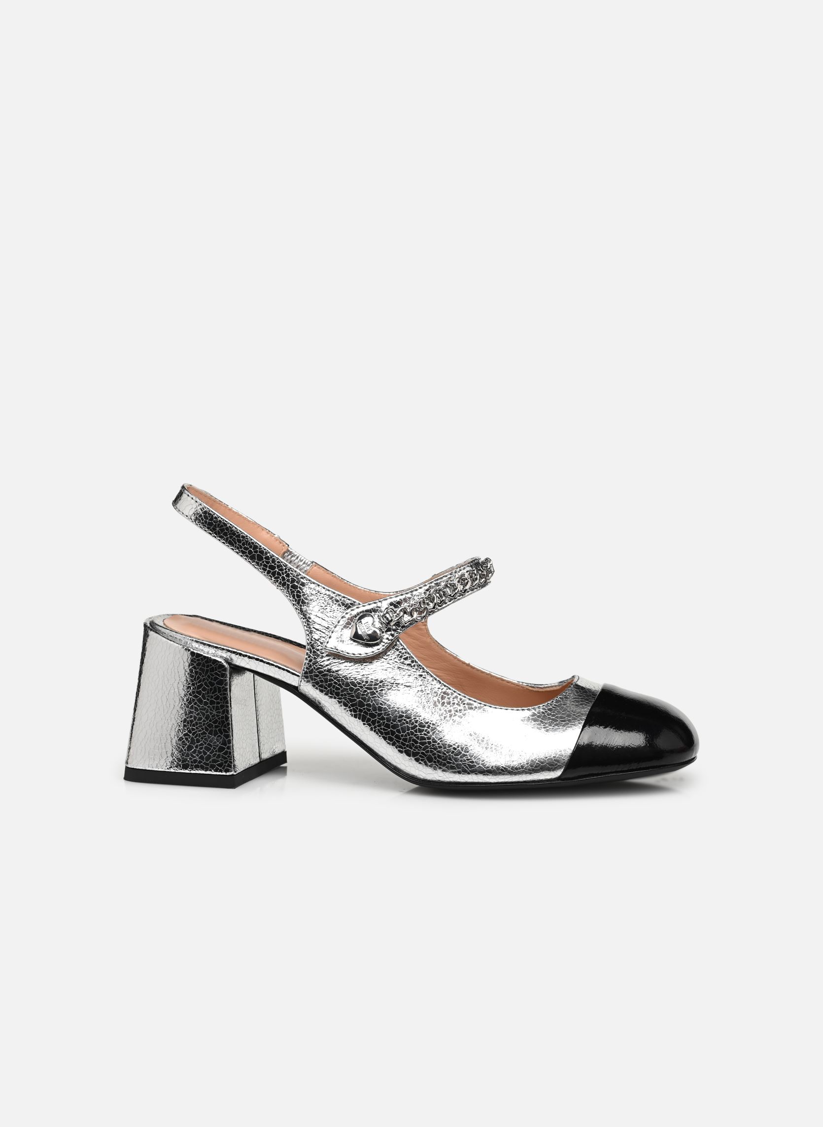 Pumps mit Riemchen LOVE MOSCHINO MARY JANE JA10557G0L damen silber Love Moschino Pumps mit Riemchen LOVE MOSCHINO MARY JANE JA10557G0L damen silber SILVER/BLACK