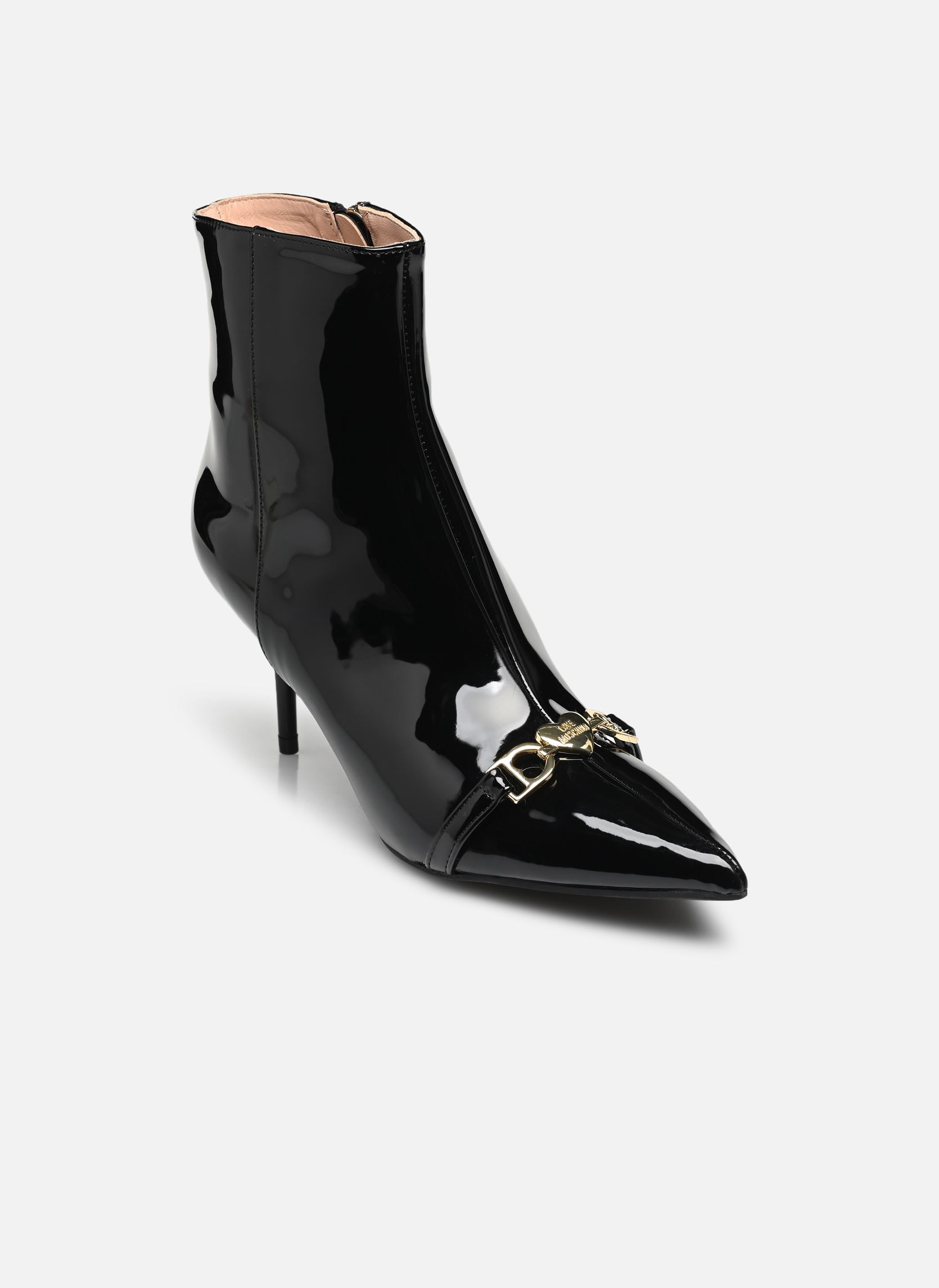 Enkellaarzen en boots LOVE CHAIN-STRAP JA21107G0L dames zwart Love Moschino Enkellaarzen en boots LOVE CHAIN-STRAP JA21107G0L dames zwart BLACK