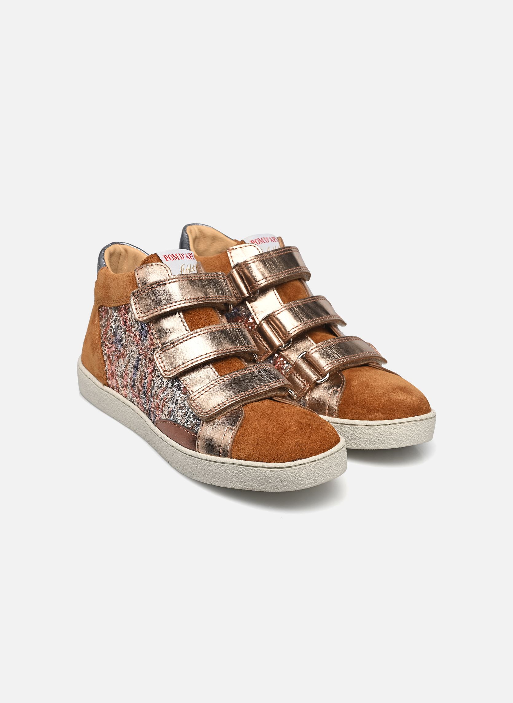 Baskets hautes TOP TOUCH EASY fille marron Pom d Api Baskets hautes TOP TOUCH EASY fille marron CARAMEL