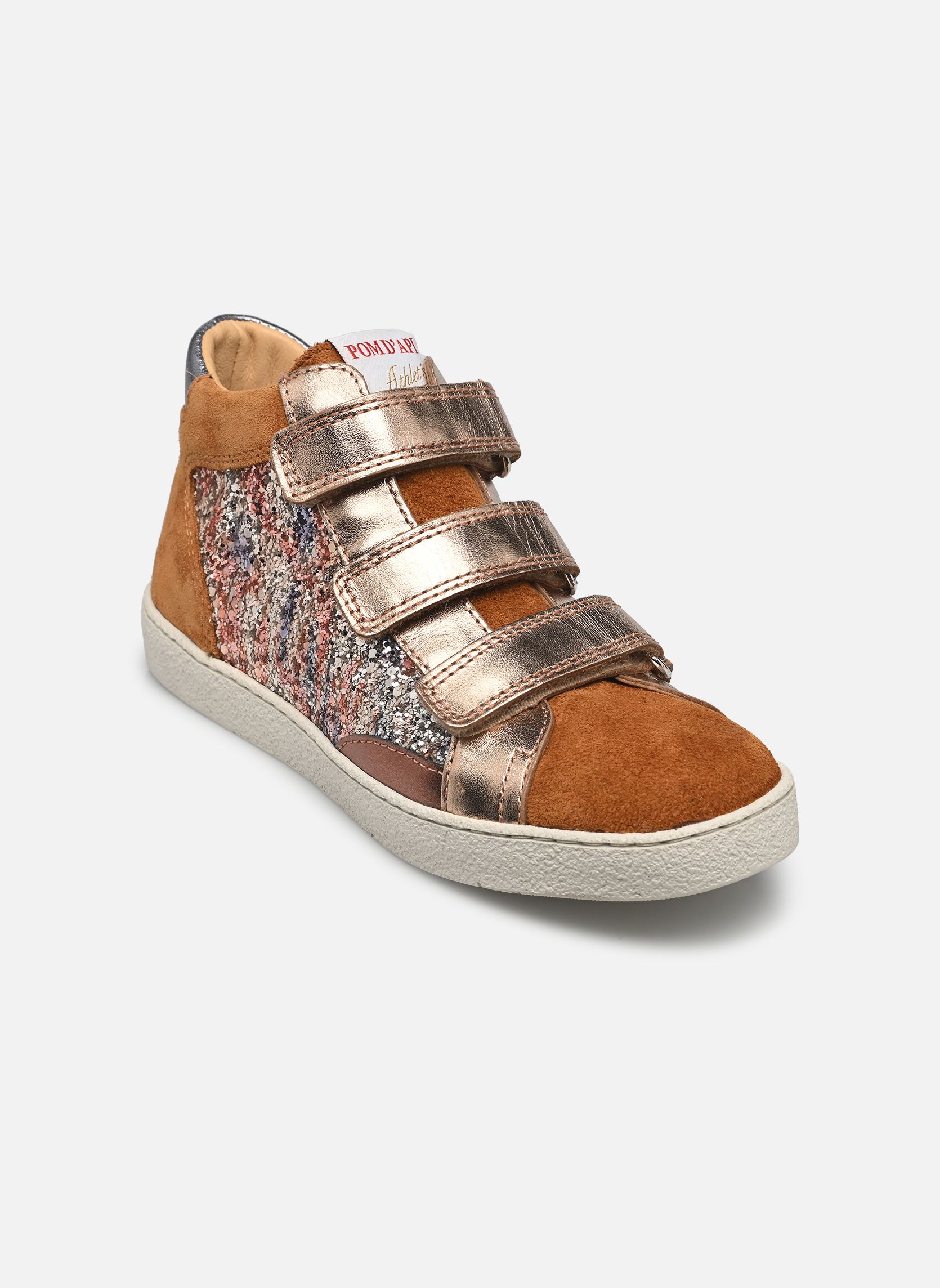 Baskets hautes TOP TOUCH EASY fille marron Pom d Api Baskets hautes TOP TOUCH EASY fille marron CARAMEL