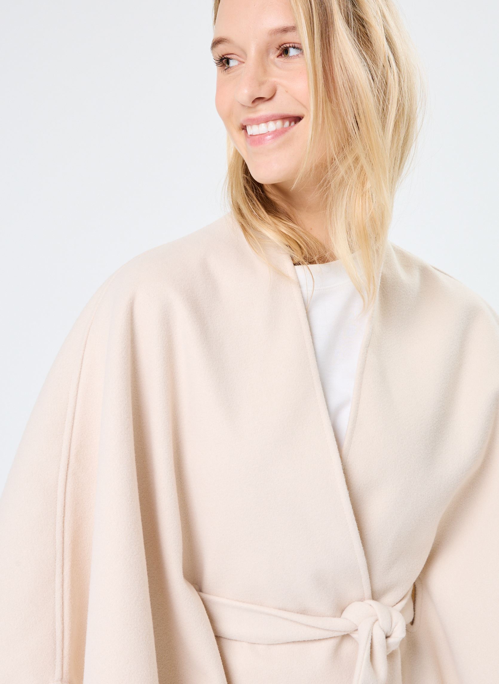 Ponchos et capes 242-5BELT femme blanc Morgan Ponchos et capes 242-5BELT femme blanc IVOIRE