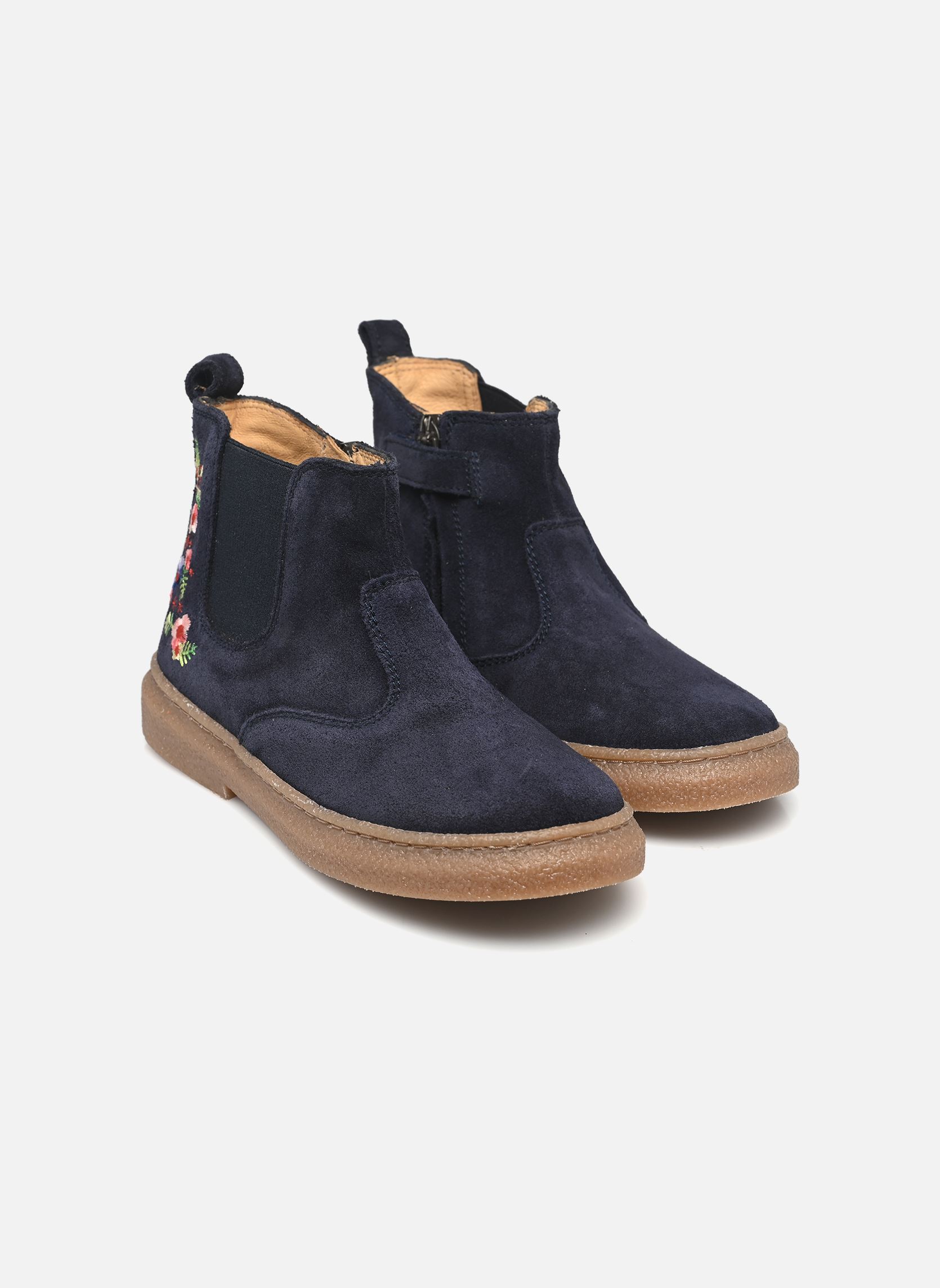 Bottines TRIX JOD BROD BACK fille bleu Pom d Api Bottines TRIX JOD BROD BACK fille bleu MARINE