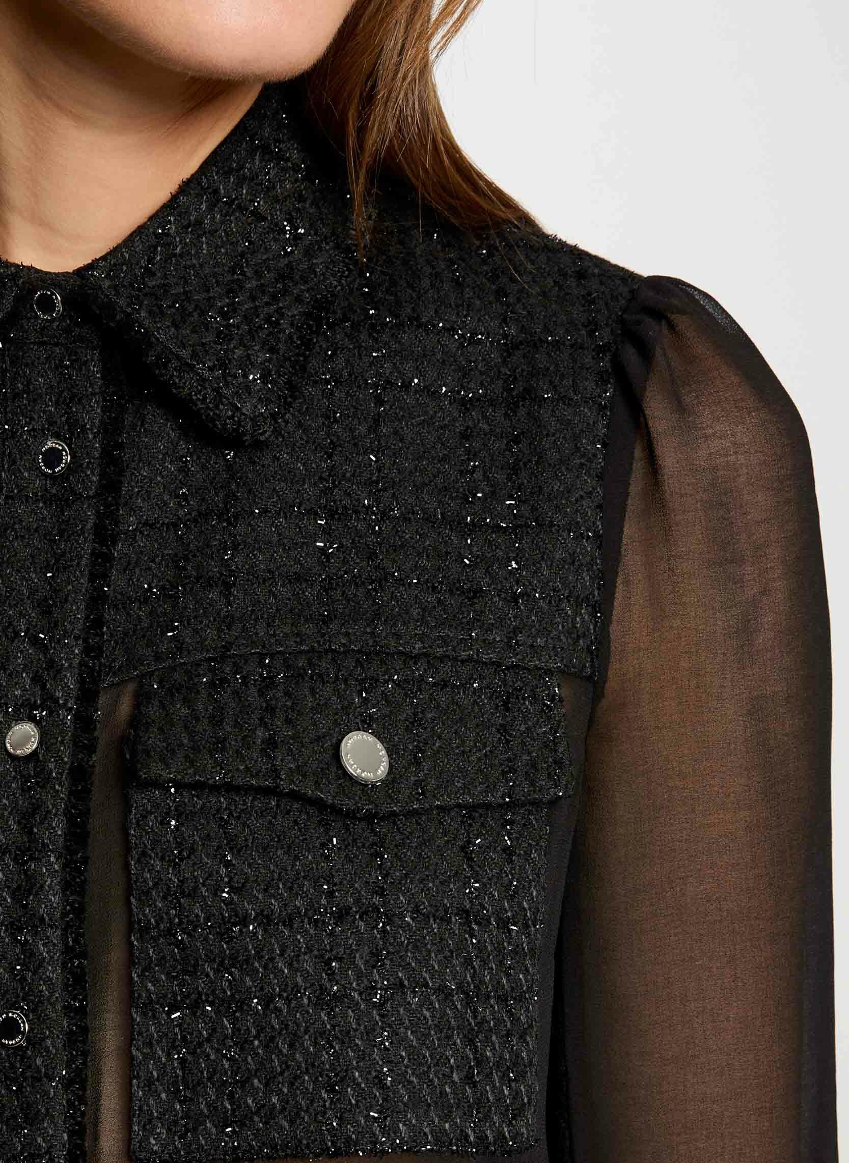 Lange mouw overhemden 242-CTIDA dames zwart Morgan Lange mouw overhemden 242-CTIDA dames zwart NOIR