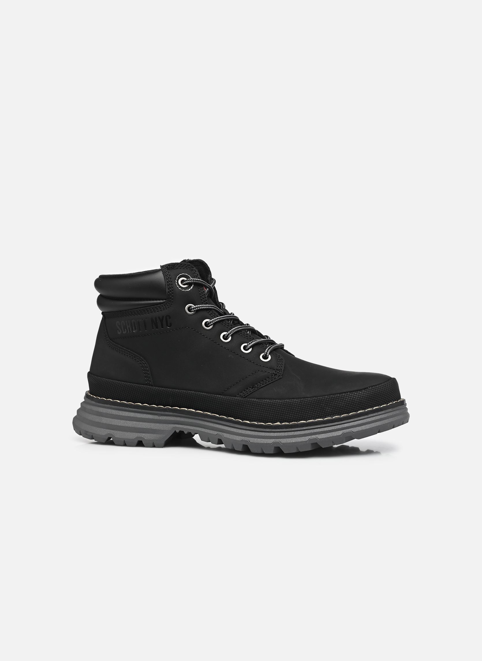 Bottines à lacets ELLAND-M homme noir Schott Bottines à lacets ELLAND-M homme noir Black/black