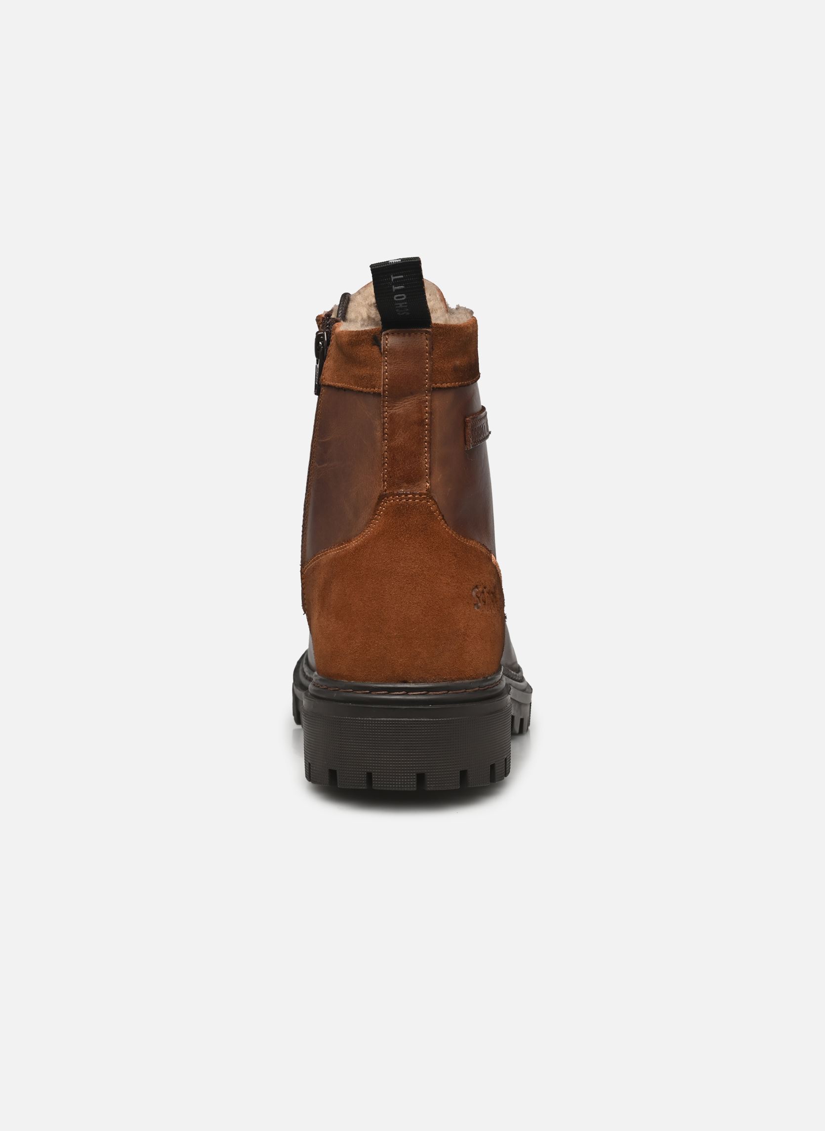 Botines con cordones SERVERSKY hombre marrón Schott Botines con cordones SERVERSKY hombre marrón BROWN - FOURREE