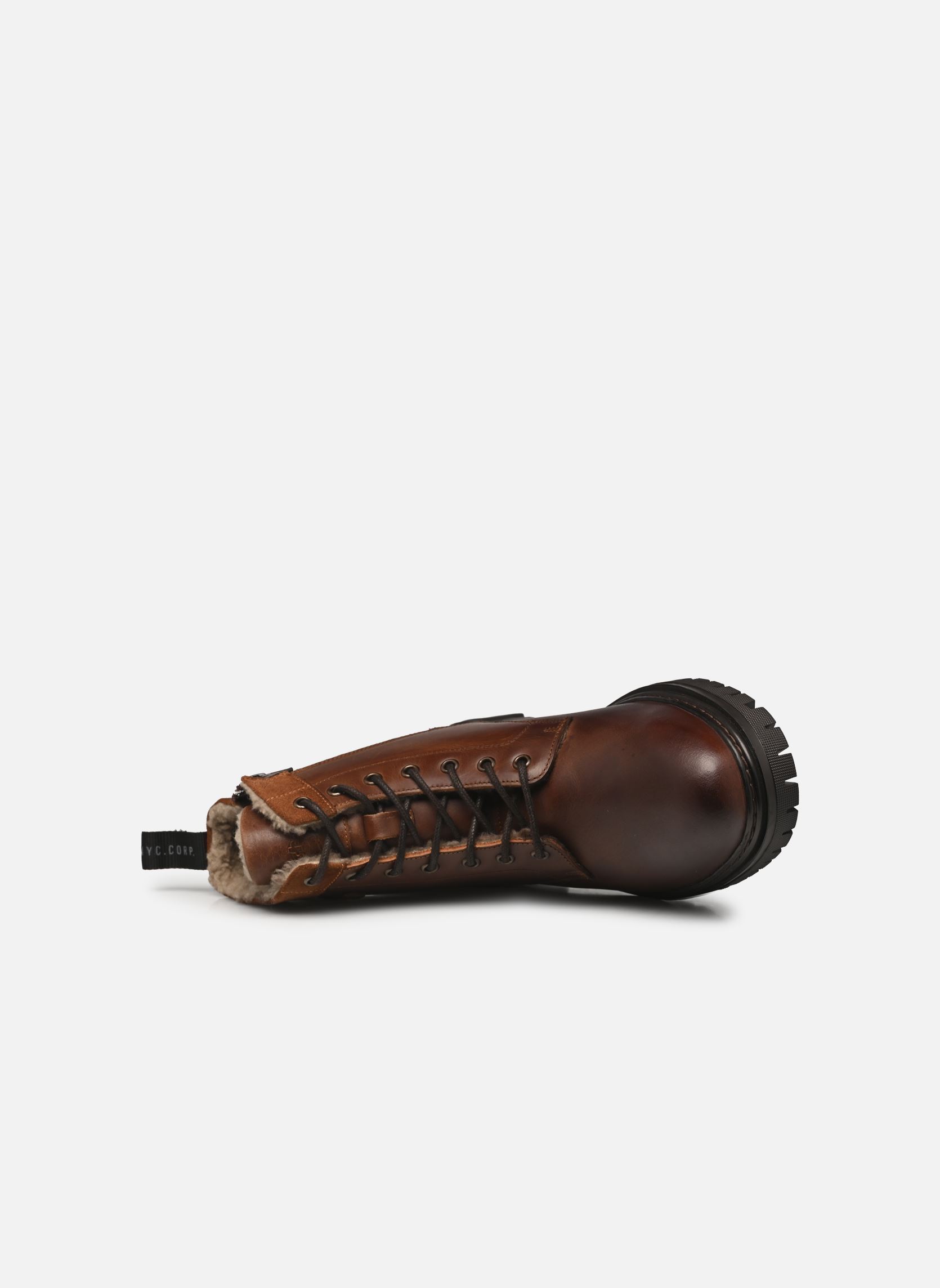 Botines con cordones SERVERSKY hombre marrón Schott Botines con cordones SERVERSKY hombre marrón BROWN - FOURREE