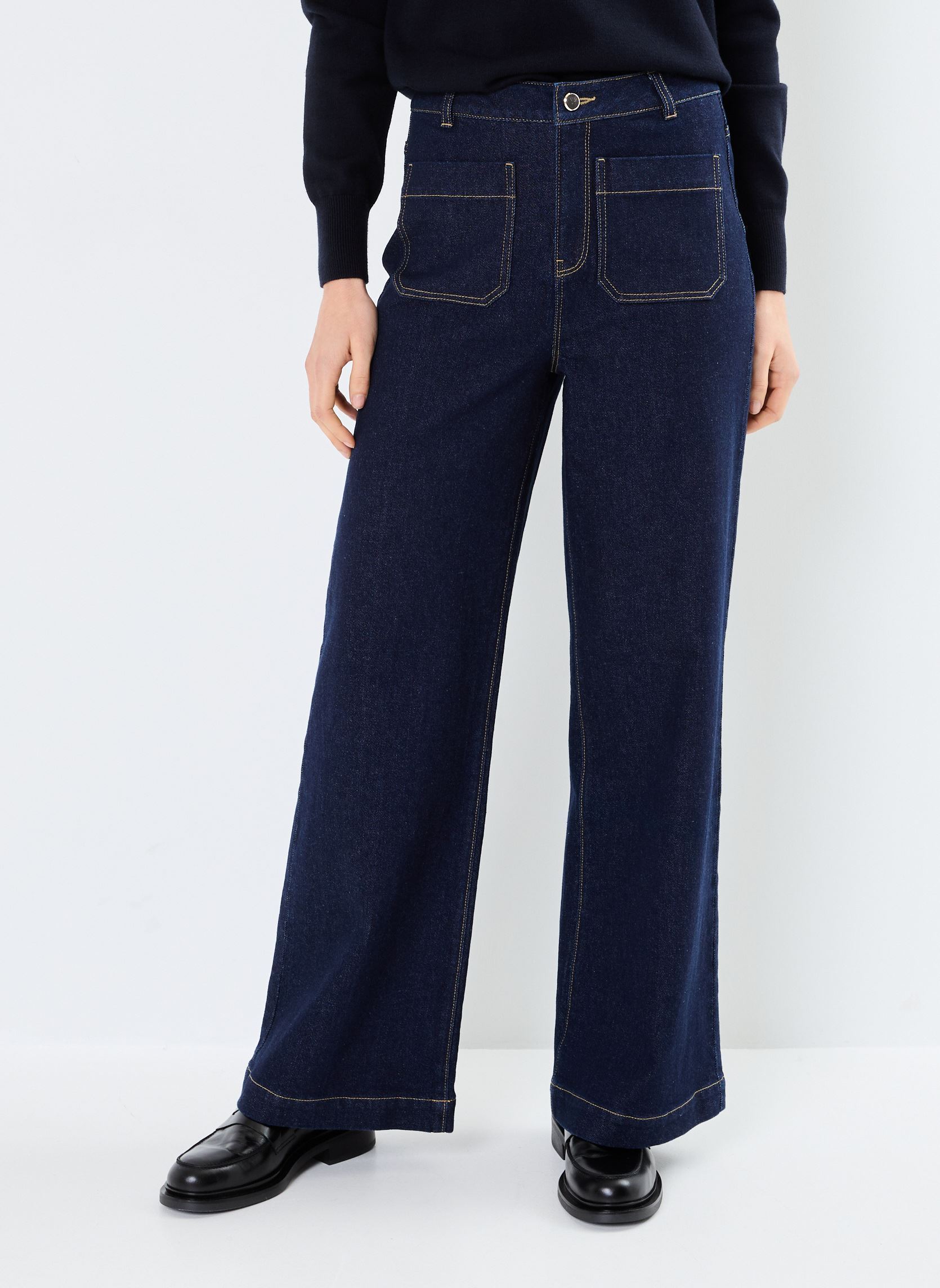 Wijde jeans / Flared Jeans PFLORENT dames blauw Georgia Rose Wijde jeans / Flared Jeans PFLORENT dames blauw JEAN BRUT