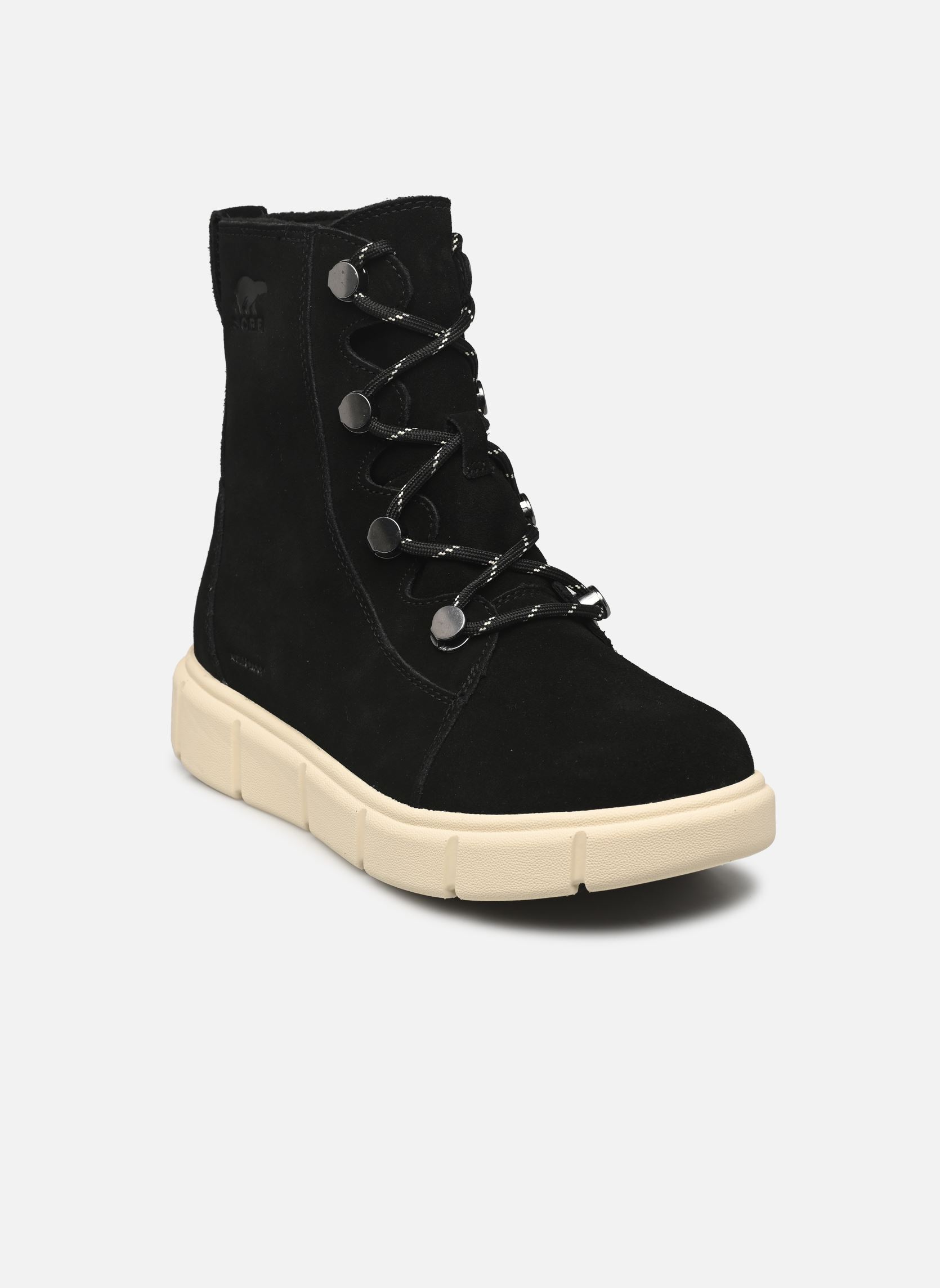 Bottines fourrées SOREL EXPLORER III JOAN WATERPROOF femme noir Sorel Bottines fourrées SOREL EXPLORER III JOAN WATERPROOF femme noir Black, Chalk