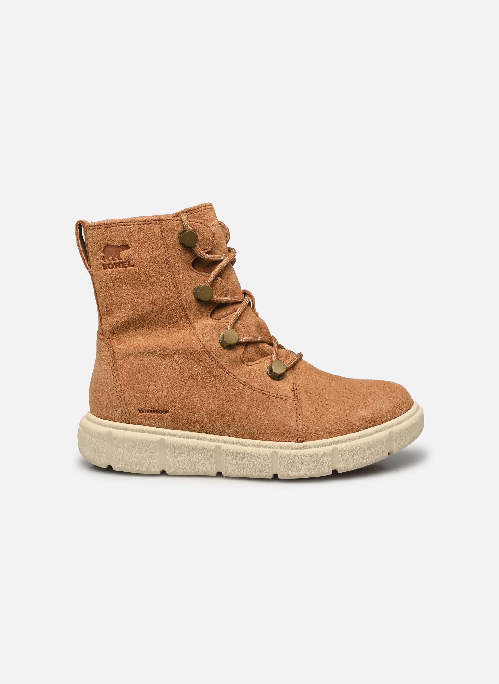 Stivaletti foderati SOREL EXPLORER III JOAN WATERPROOF donna marrone Sorel Stivaletti foderati SOREL EXPLORER III JOAN WATERPROOF donna marrone Tawny Buff, Chalk