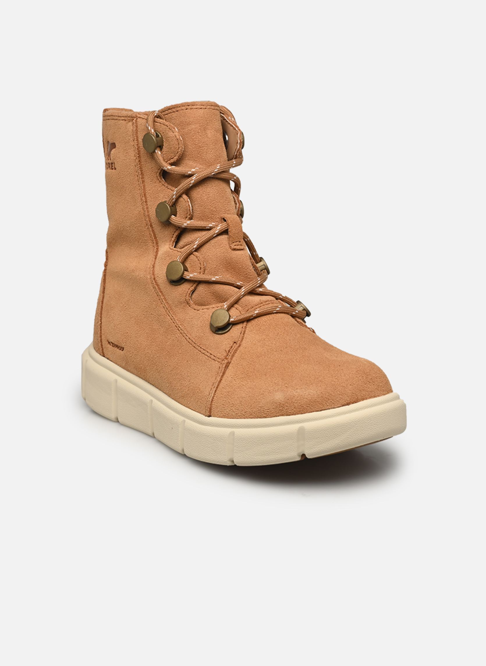 Stivaletti foderati SOREL EXPLORER III JOAN WATERPROOF donna marrone Sorel Stivaletti foderati SOREL EXPLORER III JOAN WATERPROOF donna marrone Tawny Buff, Chalk