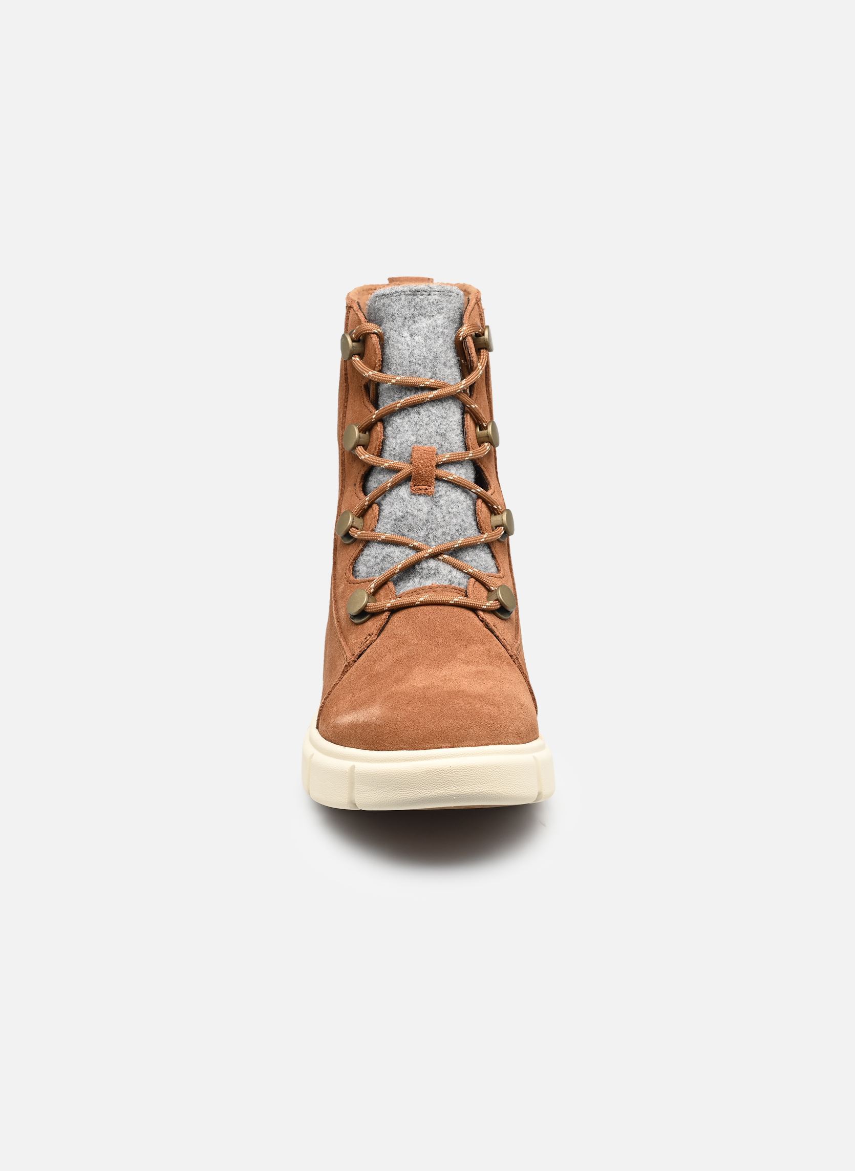 Gevoerde enkellaarsjes SOREL EXPLORER III JOAN WATERPROOF dames bruin Sorel Gevoerde enkellaarsjes SOREL EXPLORER III JOAN WATERPROOF dames bruin Velvet Tan, Chalk