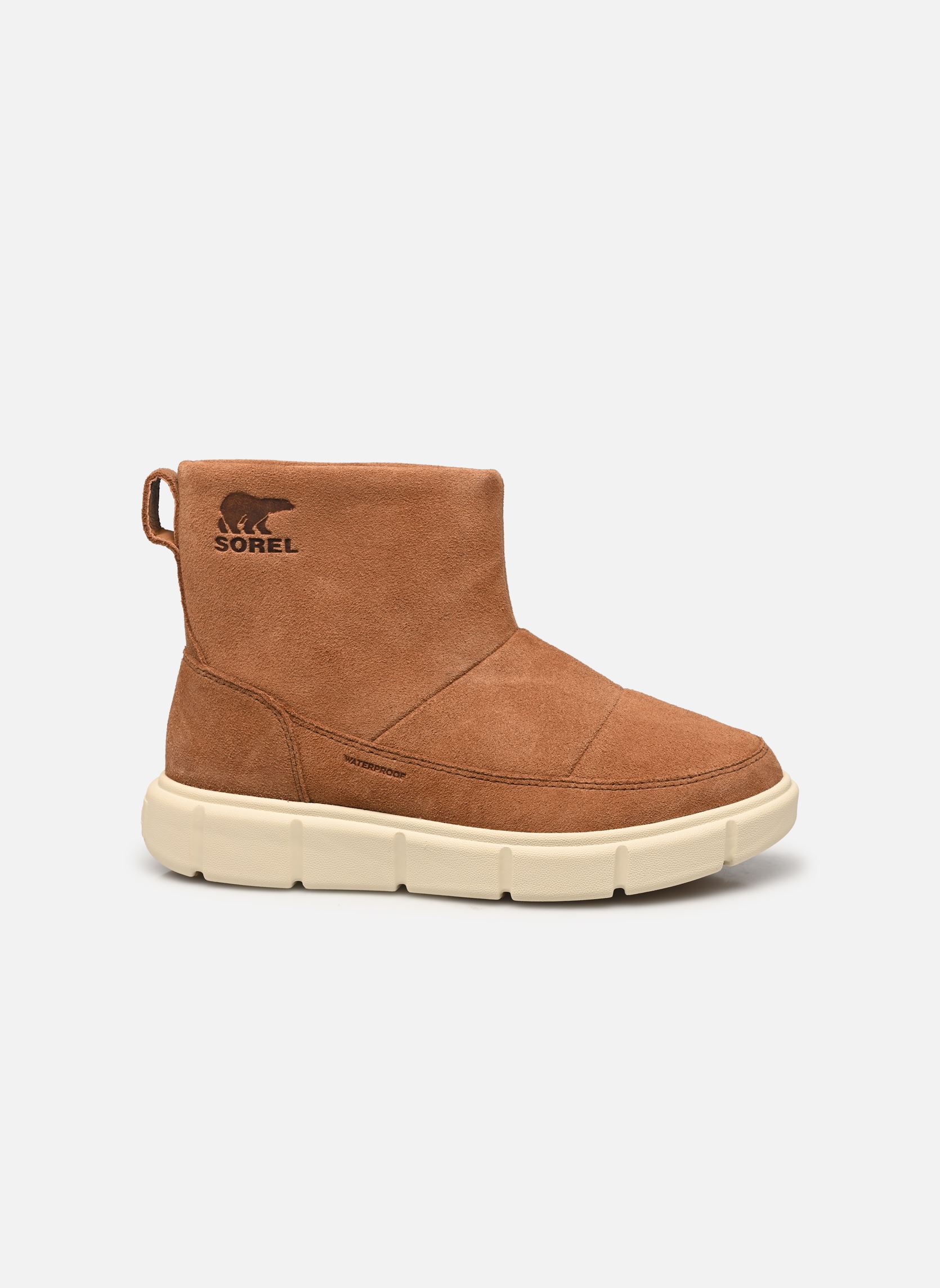 Bottines fourrées SOREL EXPLORER III SLIP-ON WATERPROOF femme marron Sorel Bottines fourrées SOREL EXPLORER III SLIP-ON WATERPROOF femme marron Velvet Tan, Chalk
