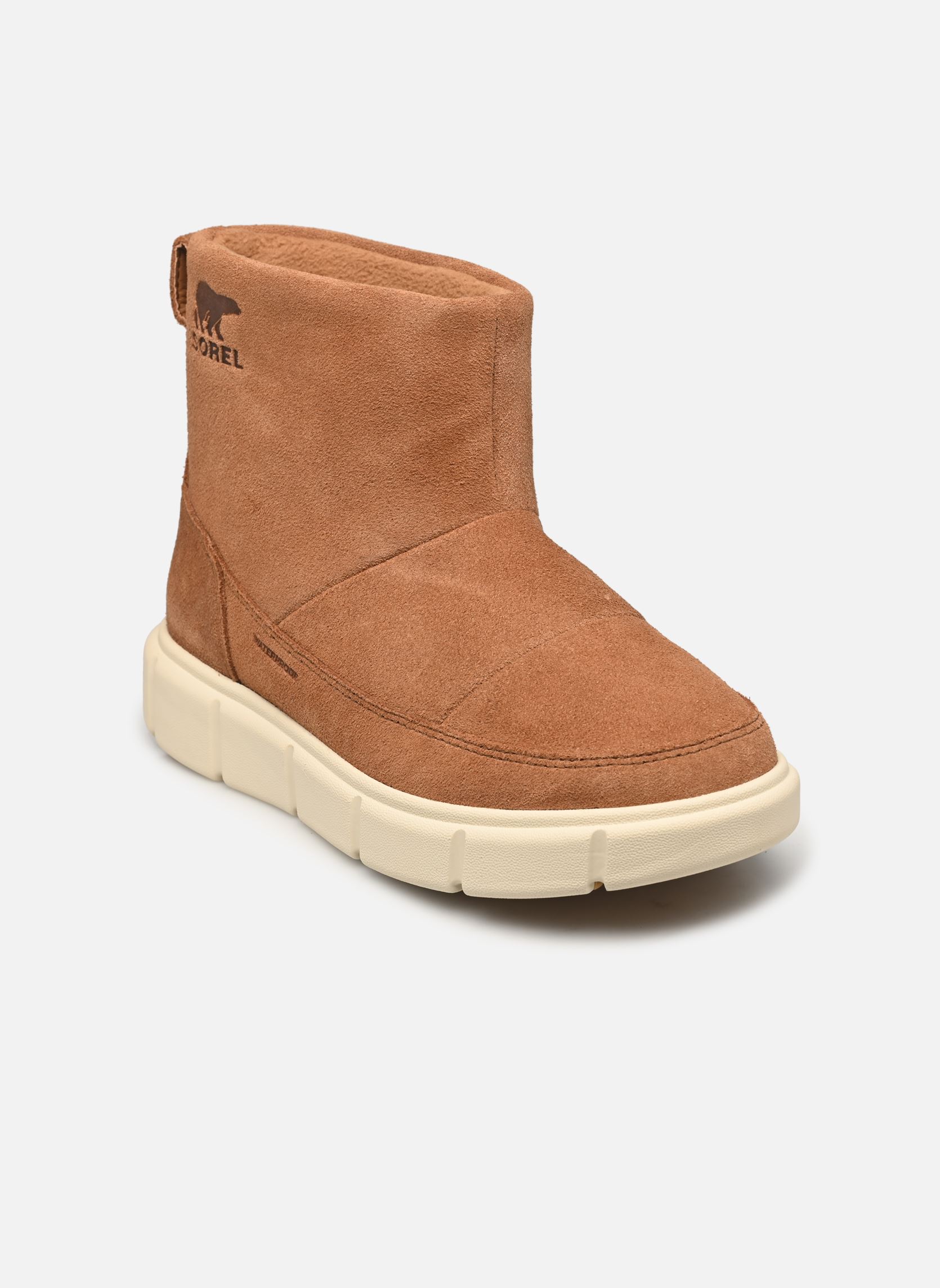 Bottines fourrées SOREL EXPLORER III SLIP-ON WATERPROOF femme marron Sorel Bottines fourrées SOREL EXPLORER III SLIP-ON WATERPROOF femme marron Velvet Tan, Chalk