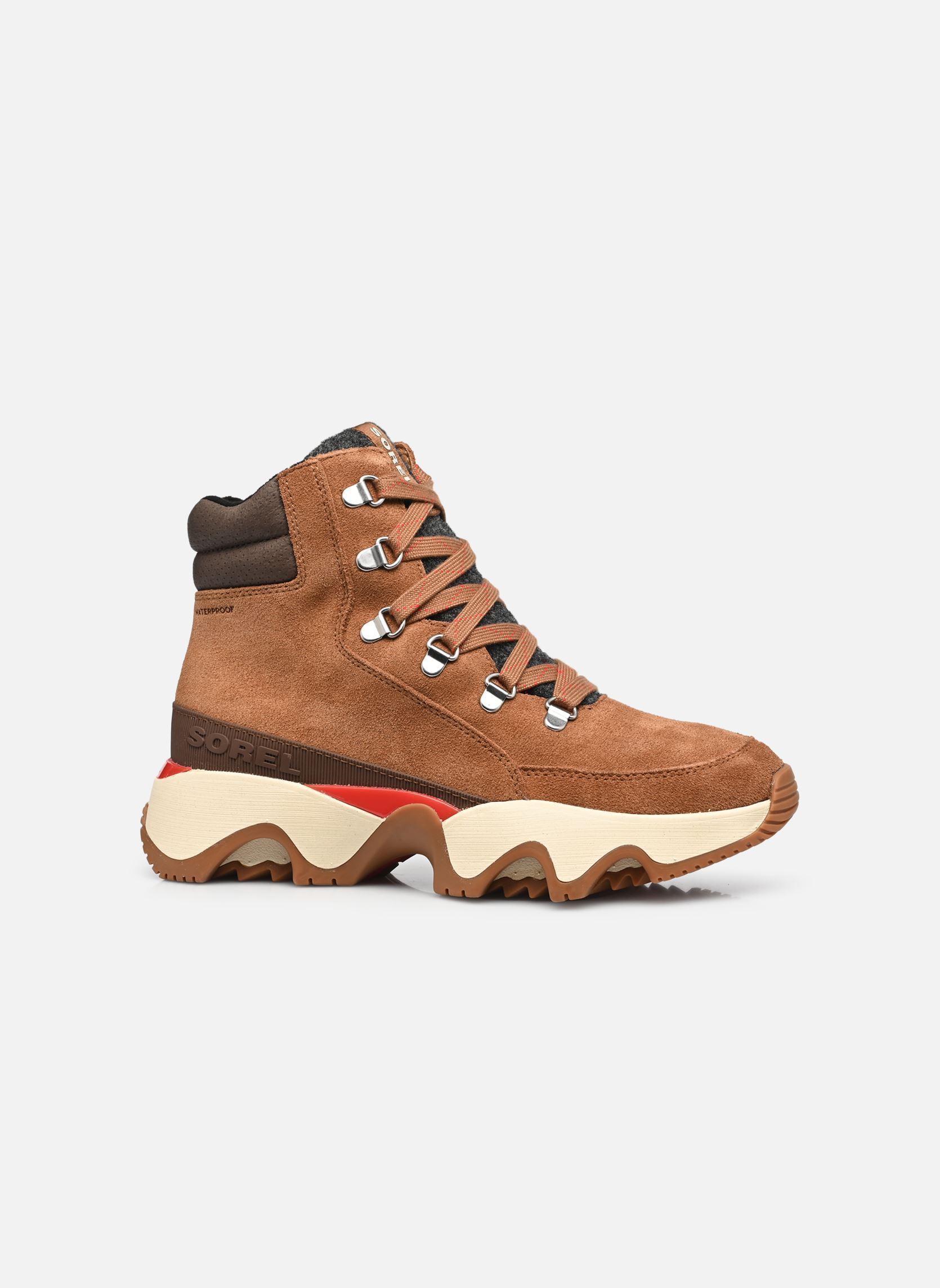 Knöchelhohe Sneaker KINETIC IMPACT CONQUEST PLUS WATERPROOF damen braun Sorel Knöchelhohe Sneaker KINETIC IMPACT CONQUEST PLUS WATERPROOF damen braun VELVET TAN, TOBACCO