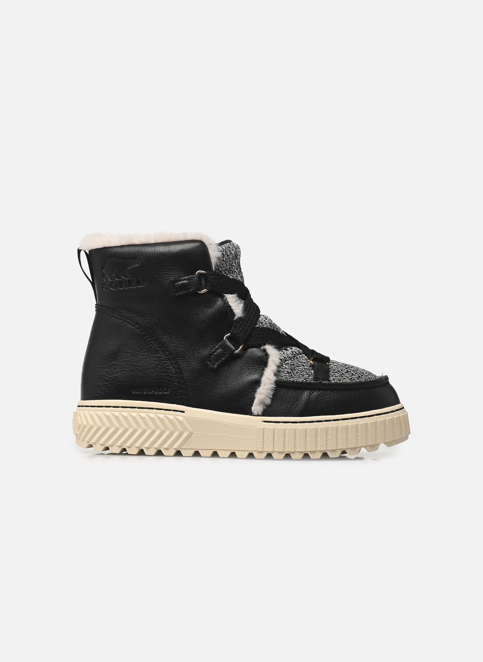 Gevoerde enkellaarsjes ONA AVE ALPINE BOOT WATERPROOF dames zwart Sorel Gevoerde enkellaarsjes ONA AVE ALPINE BOOT WATERPROOF dames zwart Black, Chalk