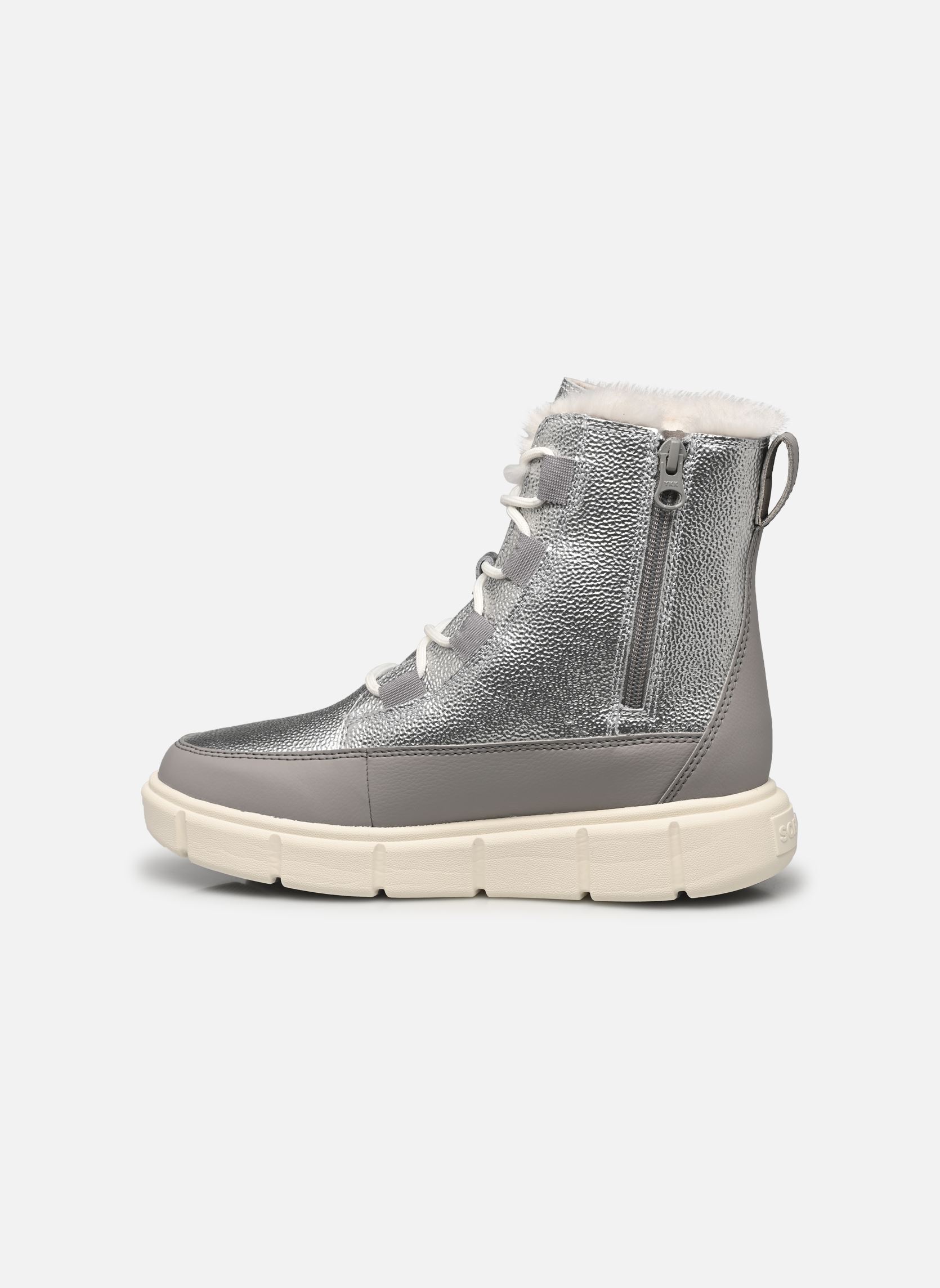 Bottes de neige YOUTH SOREL EXPLORER™ III LACE WP fille argent Sorel Bottes de neige YOUTH SOREL EXPLORER™ III LACE WP fille argent Pure Silver, Chrome Grey
