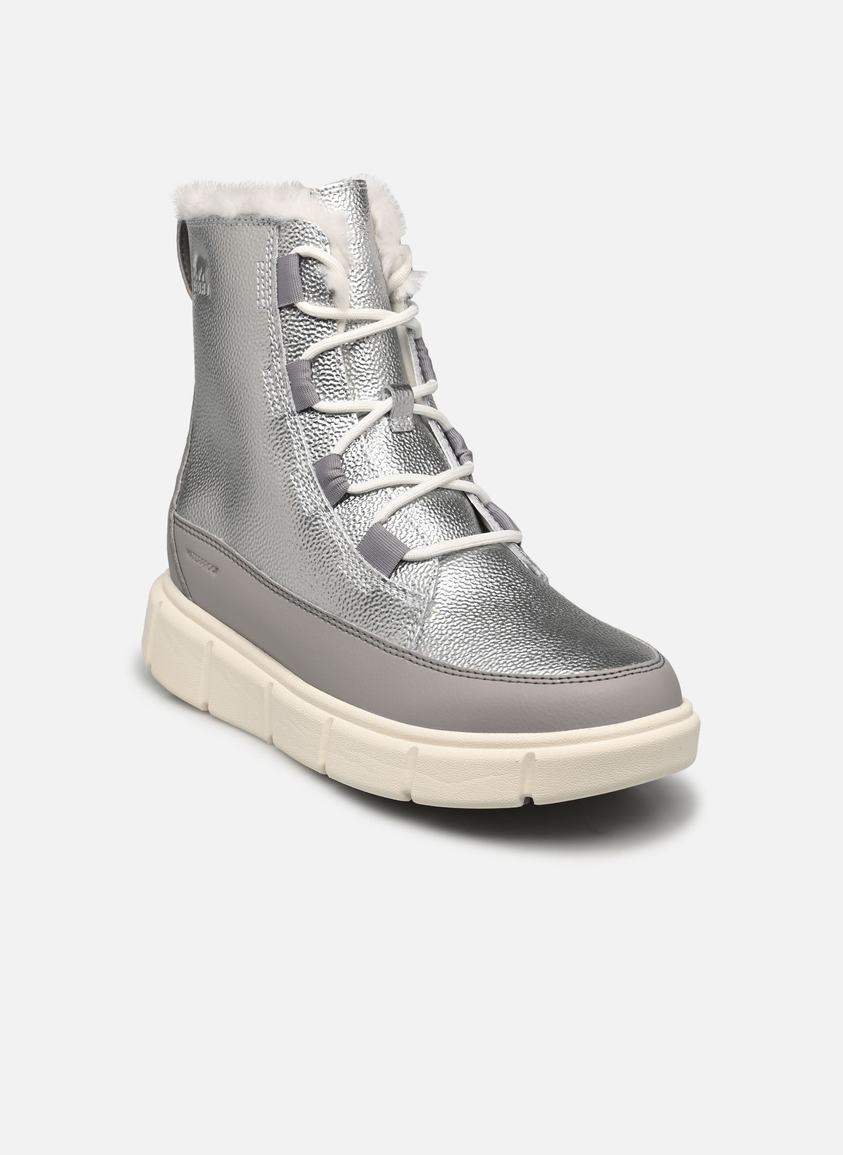Bottes de neige YOUTH SOREL EXPLORER™ III LACE WP fille argent Sorel Bottes de neige YOUTH SOREL EXPLORER™ III LACE WP fille argent Pure Silver, Chrome Grey