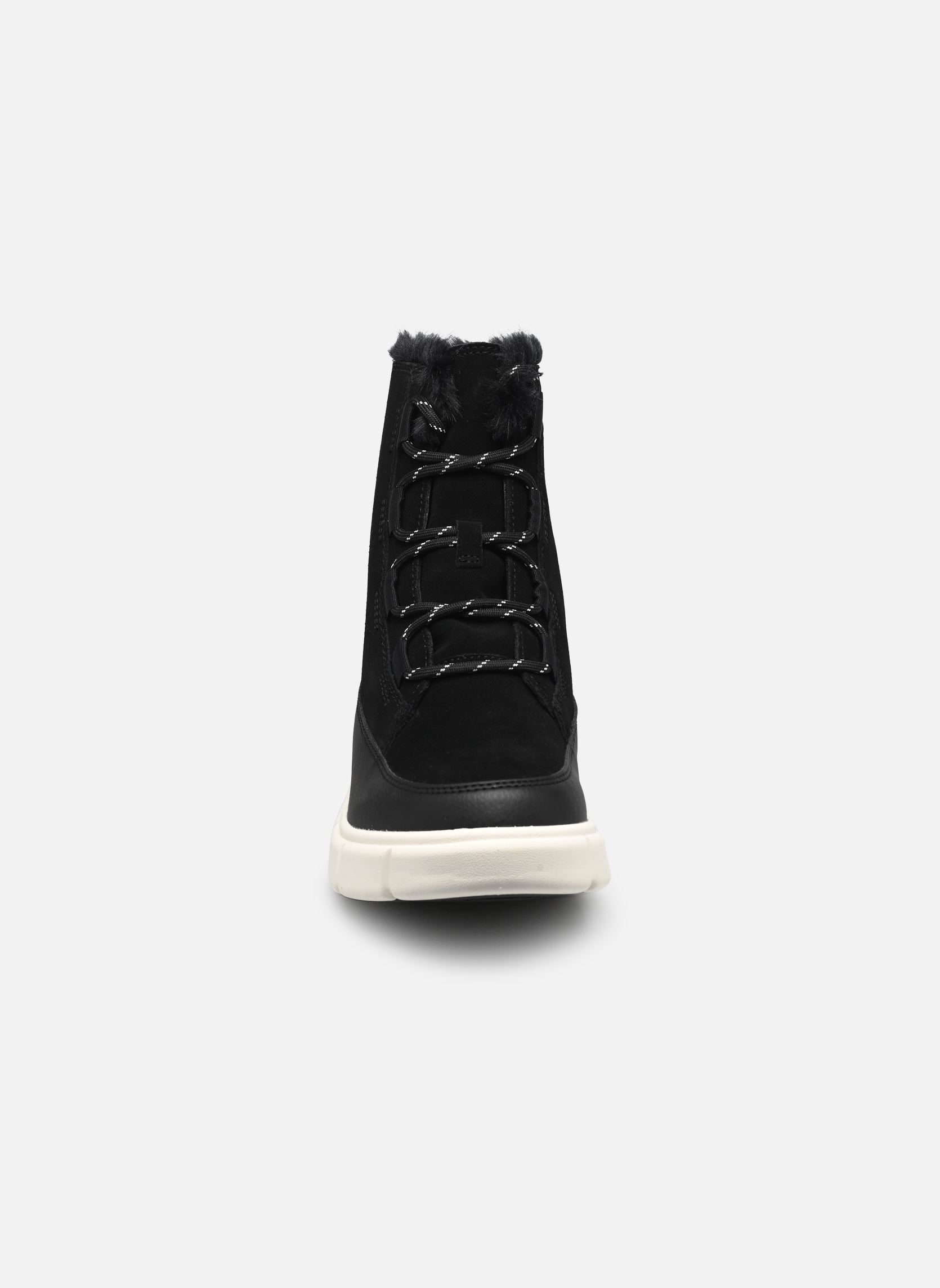 Schneestiefel YOUTH SOREL EXPLORER™ III LACE WP mädchen schwarz Sorel Schneestiefel YOUTH SOREL EXPLORER™ III LACE WP mädchen schwarz Black, Sea Salt