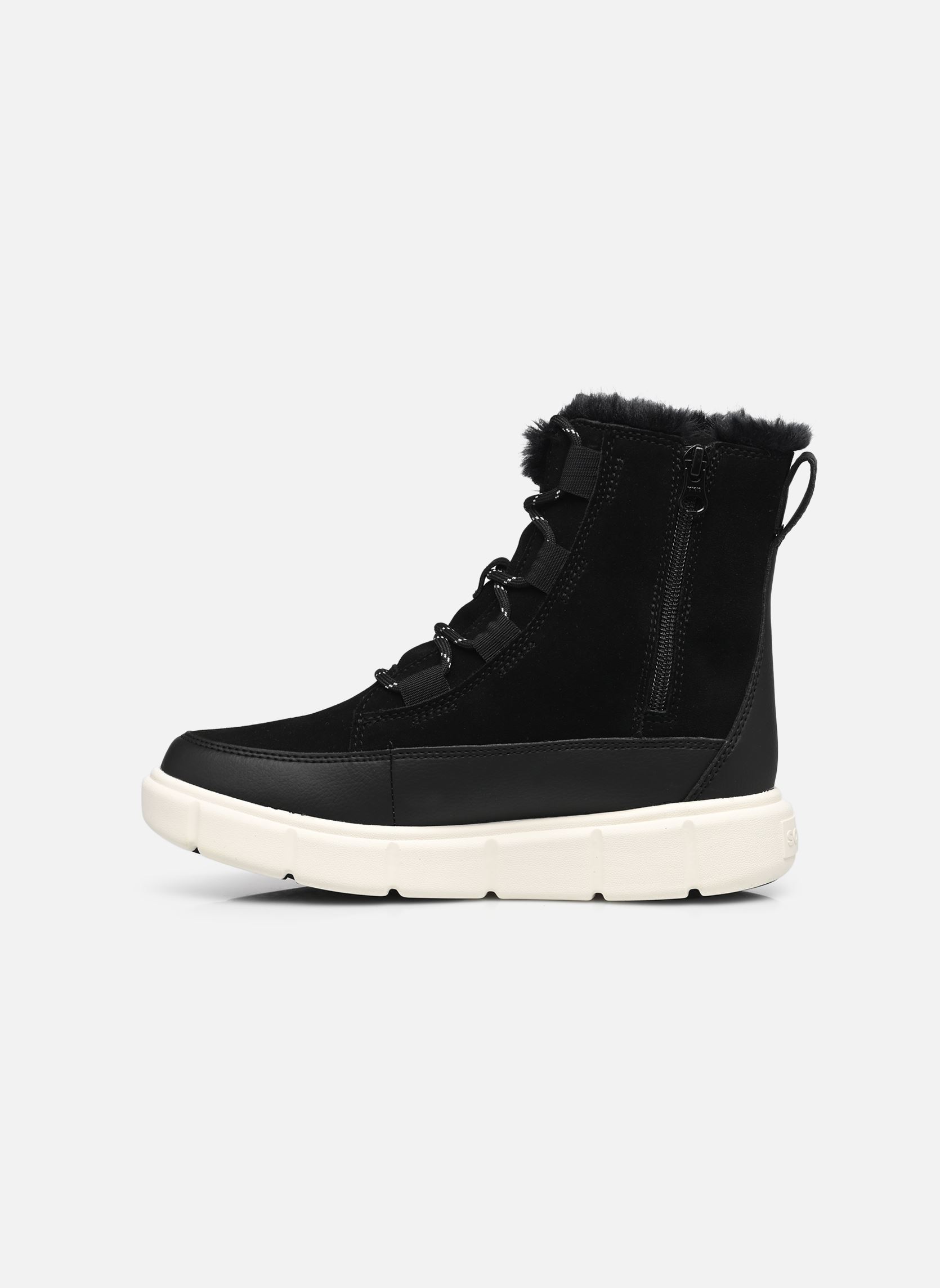Schneestiefel YOUTH SOREL EXPLORER™ III LACE WP mädchen schwarz Sorel Schneestiefel YOUTH SOREL EXPLORER™ III LACE WP mädchen schwarz Black, Sea Salt
