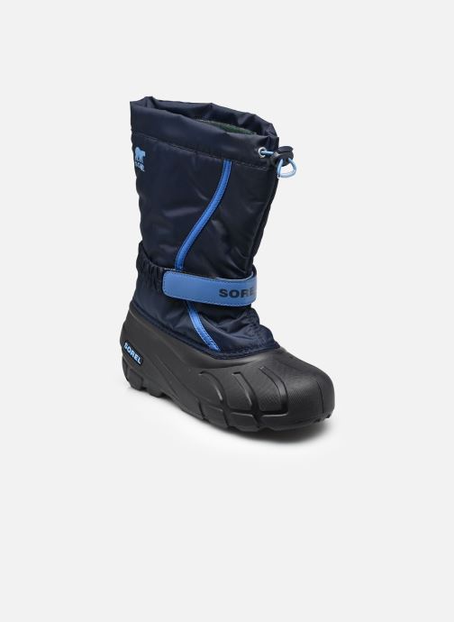 FLIOZY Bottes De Neige Enfant Chaude Doublure Bottines D'hiver Garçon Fille Extérieur Antidérapantes Fourrure Sole Souple Bottines Bleu Camo 26