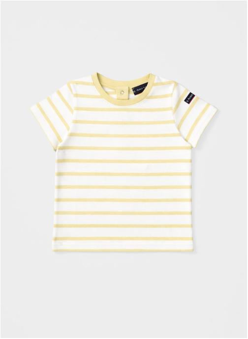 Armor Lux Tee-shirts Marinière K0452 blanc/vanille fille jaune