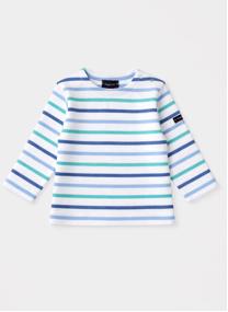 Tee-shirts Marinière K0510 blanc/dahlia/peachnectar/popco fille vert