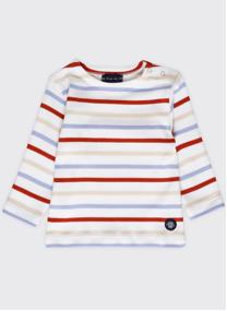 Tee-shirts Marinière K0510 blanc/dahlia/peachnectar/popco fille vert