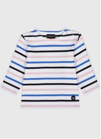 Tee-shirts Marinière K0510 blanc/dahlia/peachnectar/popco fille vert